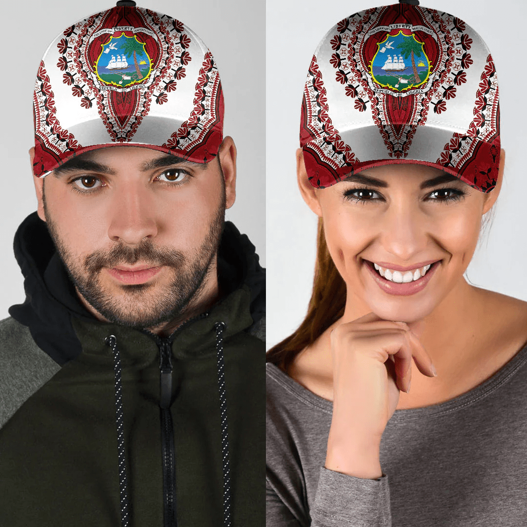 Adeenyc Africa Cap - Liberia - White Version Classic Cap Baseball Cap Hat Trucker Hats Custom Hats Gifts For Men & Women
