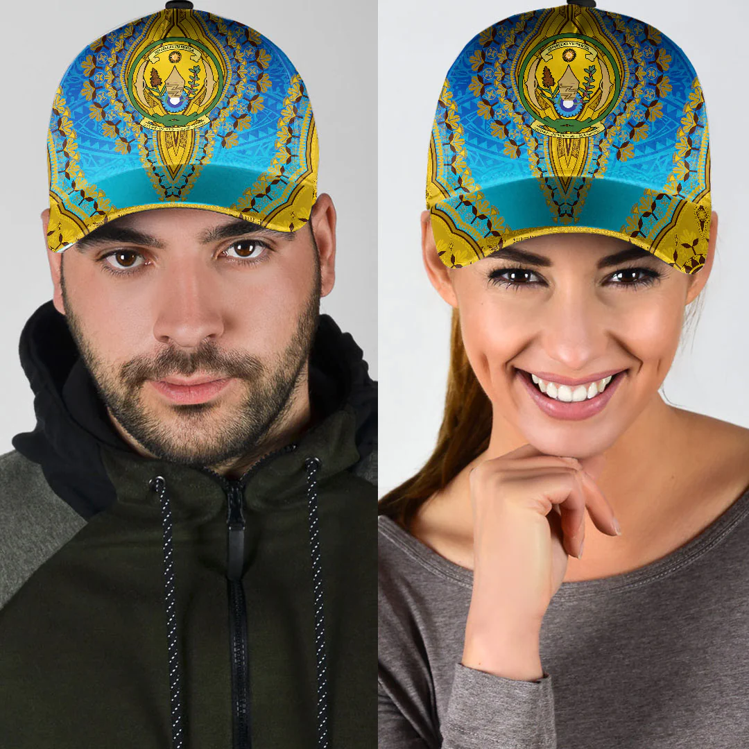 Adeenyc Africa Cap - Rwanda - Blue Version Classic Cap Baseball Cap Hat Trucker Hats Custom Hats Gifts For Men & Women