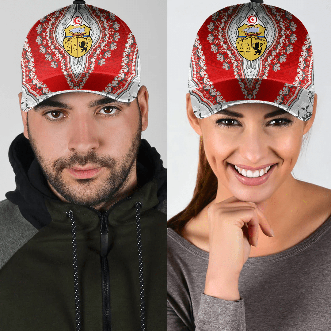 Adeenyc Africa Cap - Tunisia - Red Version Classic Cap Baseball Cap Hat Trucker Hats Custom Hats Gifts For Men & Women