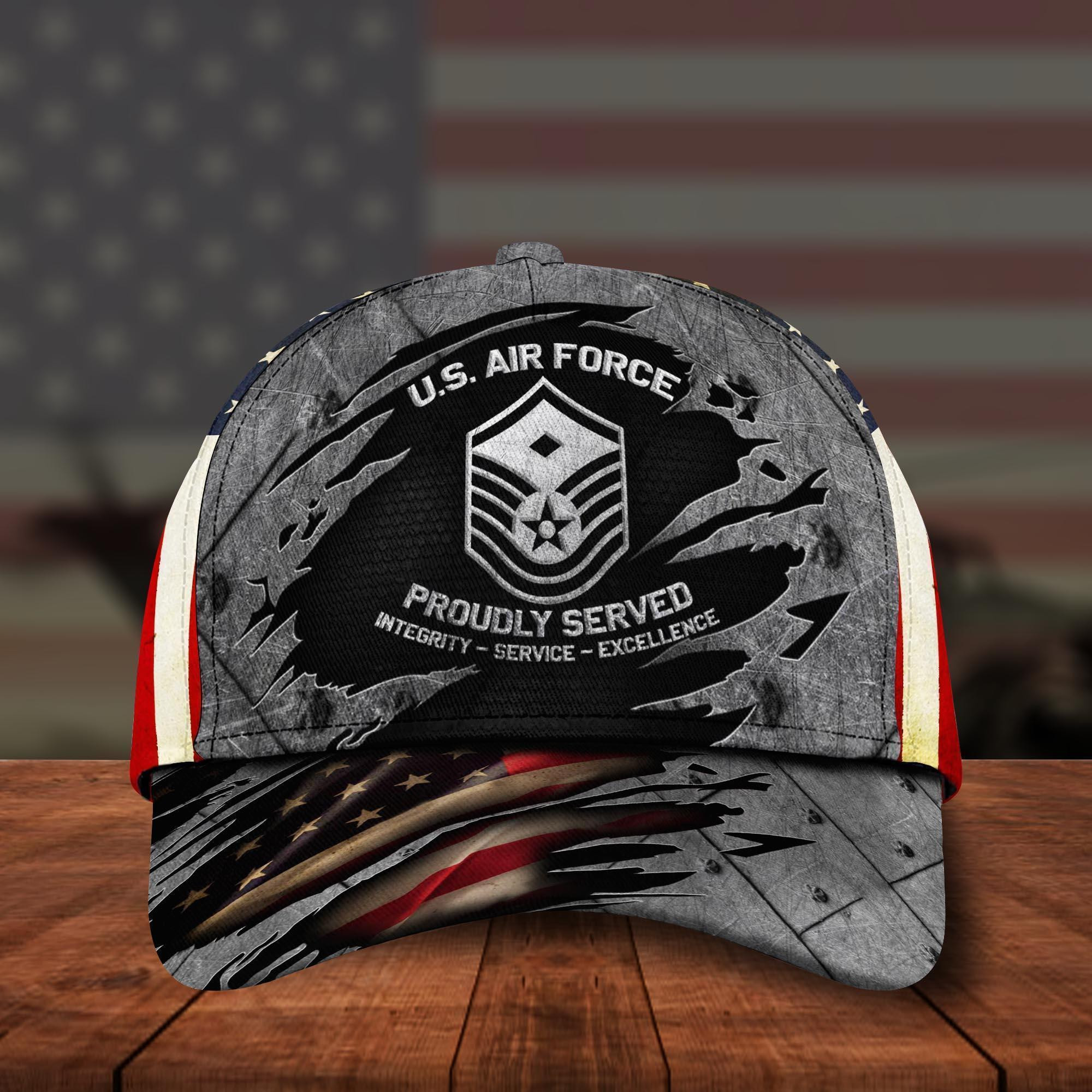 Adeenyc Air Force Veteran Hat, Us Air Force Military Cap, Veteran Cap, Custom Hat All Over Printed Trucker Hats Custom Hats Gifts For Men & Women