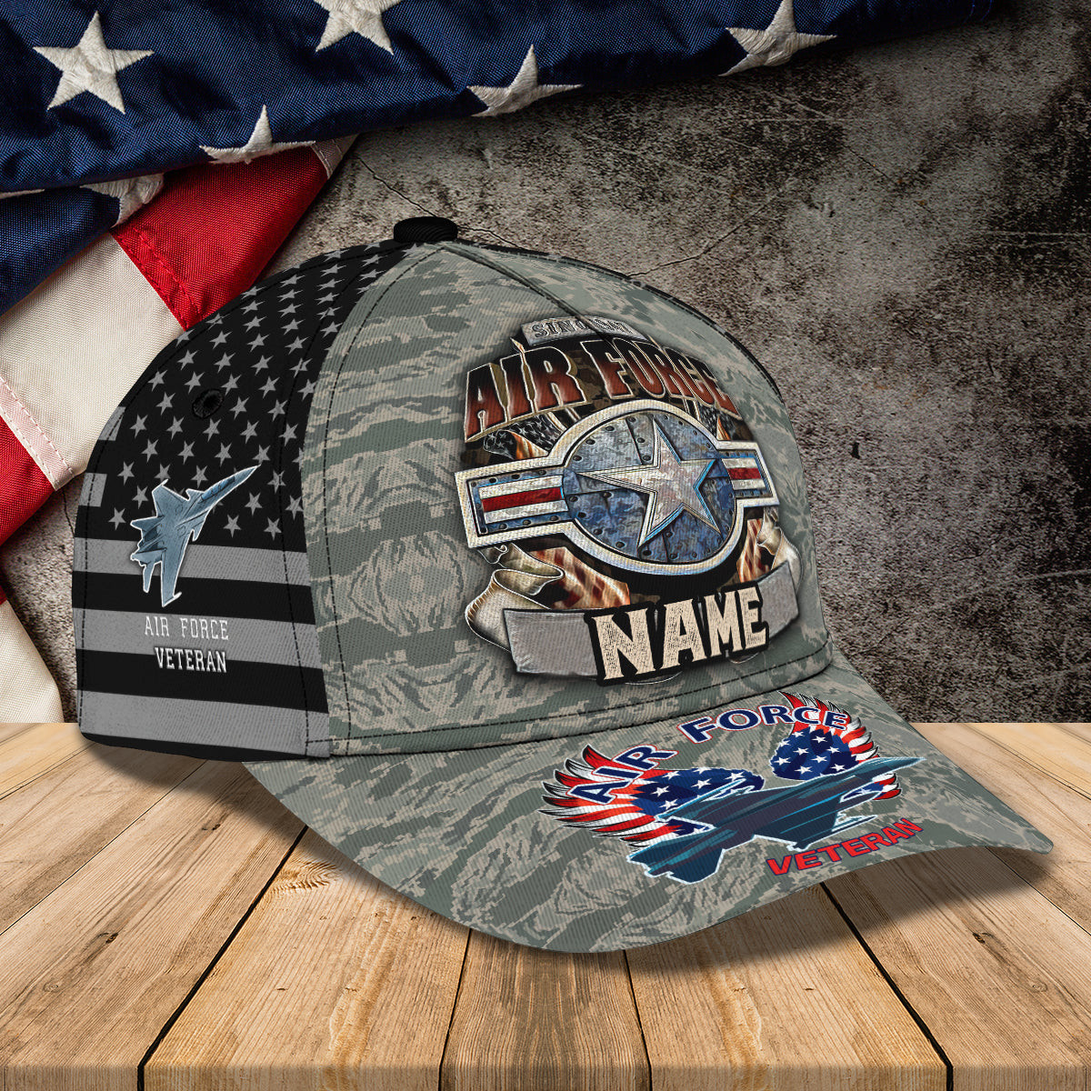 Adeenyc Air Force Veteran Personalized Classic Cap Baseball Cap Hat Hats Gifts for men & women Adeenyc.com