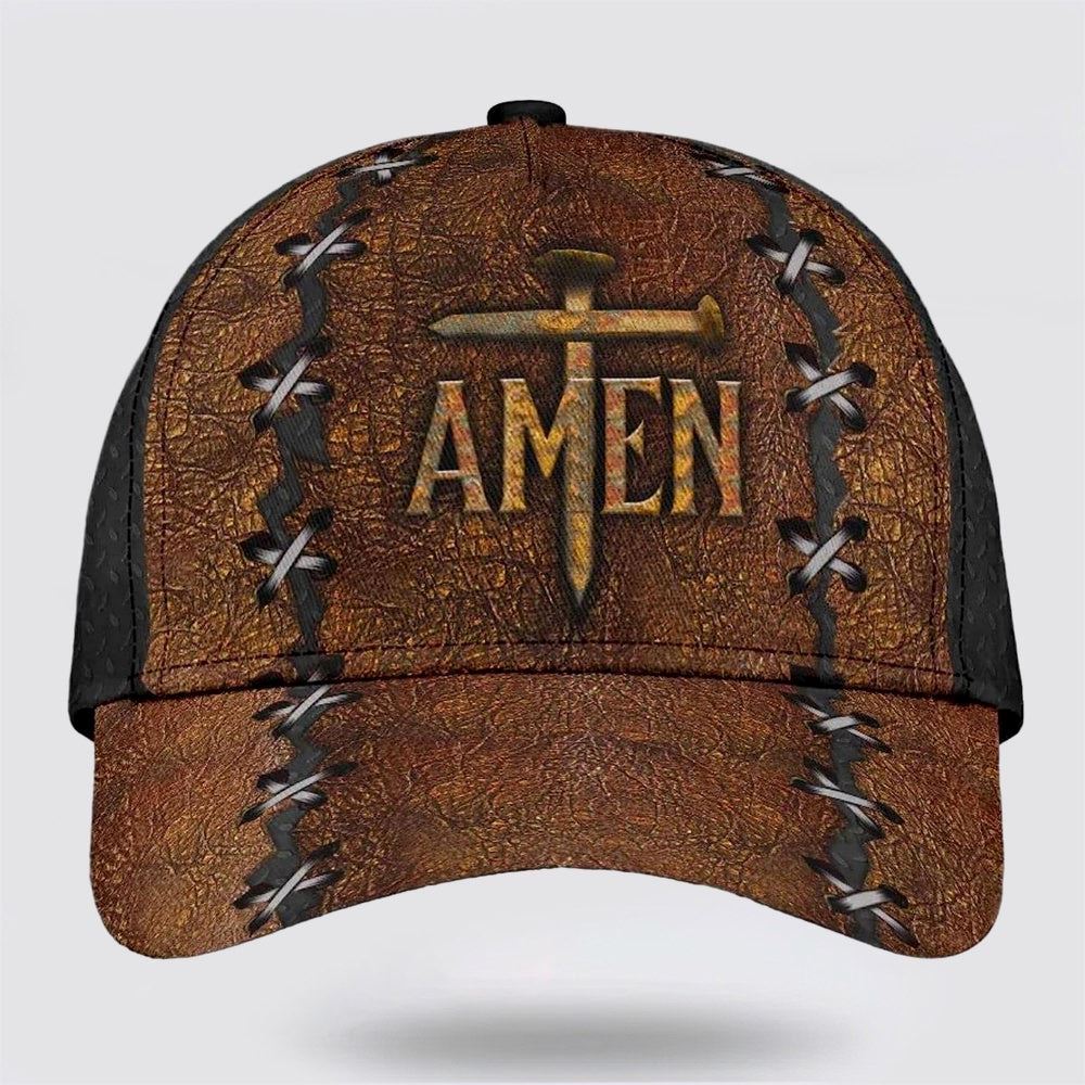 Adeenyc Amen The Cross Holy All Over Print Baseball Cap, God Baseball Cap, Christian Cap, Christian Hat Trucker Hats Custom Hats Gifts For Men & Women
