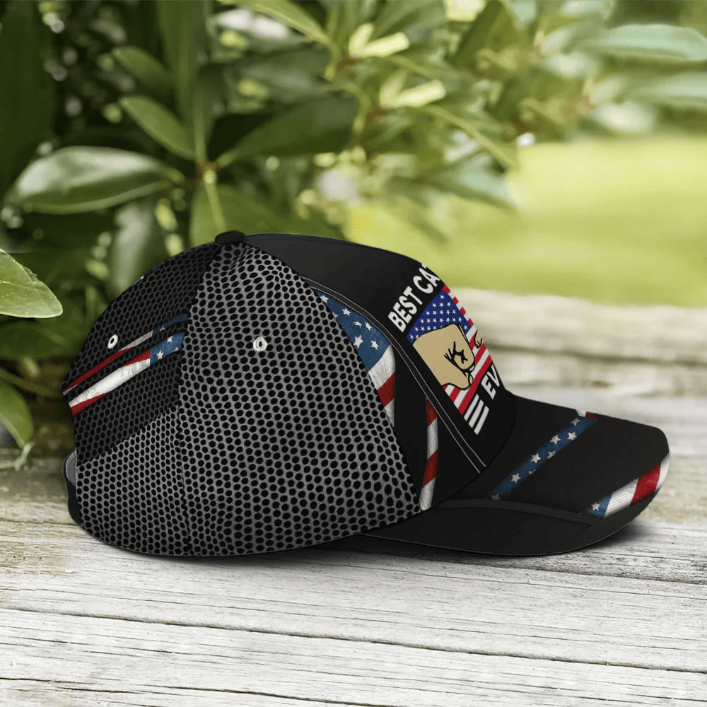 Adeenyc American Flag Best Cat Dad Ever Baseball Cap Trucker Hats Custom Hats Gifts For Men & Women