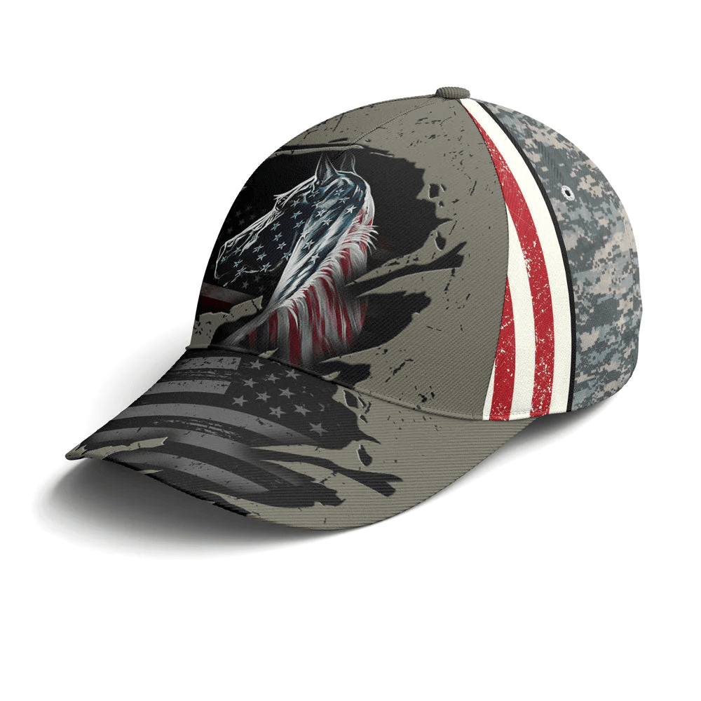 Adeenyc American Flag Patriot Horse Baseball Cap Trucker Hats Custom Hats Gifts For Men & Women