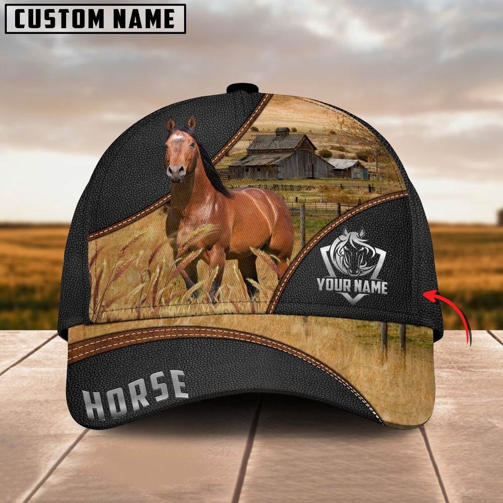 Adeenyc American Quarter Horse Customized Name Cap, Farm Cap, Farmer Baseball Cap, Cow Cap, Cow Gift, Farm Animal Hat Trucker Hats Custom Hats Gifts For Men & Women