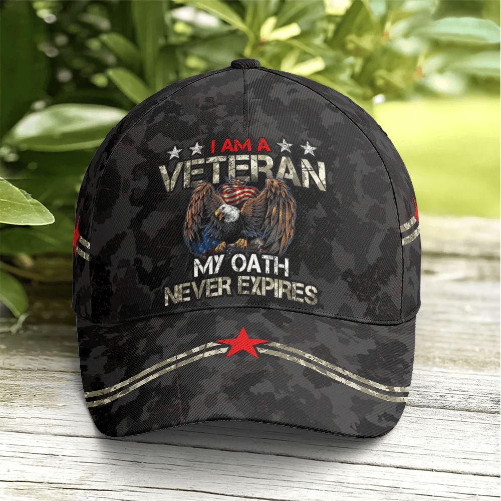 Adeenyc Army Veteran Hats, Custom Veteran Hats, Army Veteran My Oath Never Expires Baseball Cap Trucker Hats Custom Hats Gifts For Men & Women