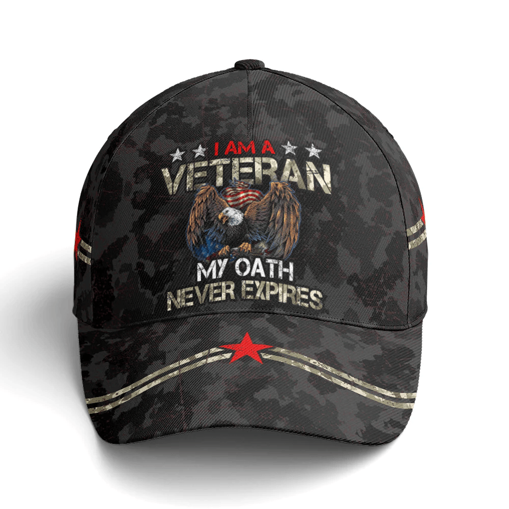 Adeenyc Army Veteran Hats, Custom Veteran Hats, Army Veteran My Oath Never Expires Baseball Cap Trucker Hats Custom Hats Gifts For Men & Women