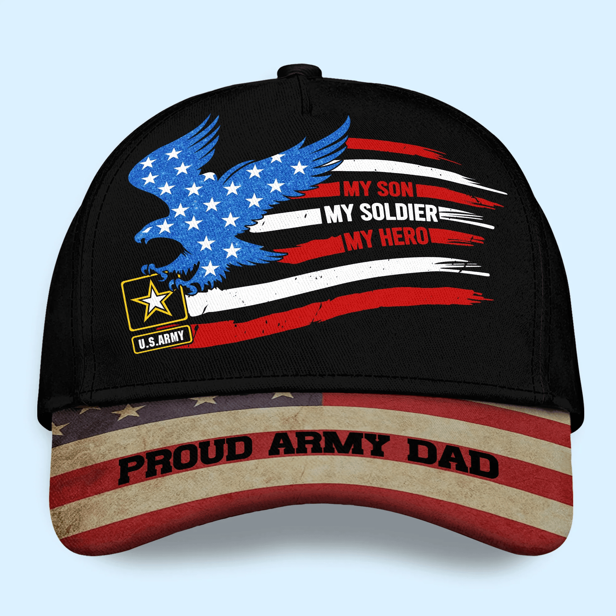 Adeenyc Army Veteran Hats, Custom Veteran Hats, Veteran Custom Cap Proud Army Dad Personalized Gift Trucker Hats Custom Hats Gifts For Men & Women