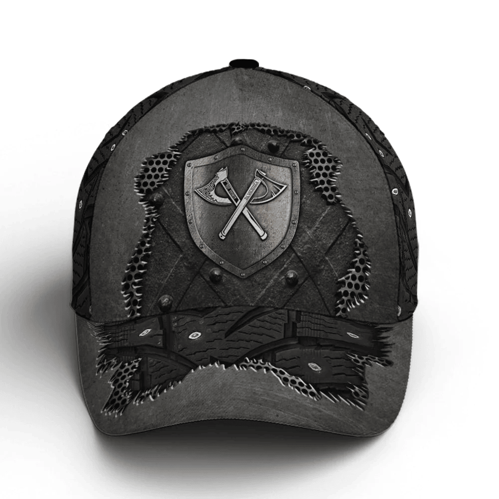 Adeenyc Axes And Shield Viking Theme Baseball Cap Trucker Hats Custom Hats Gifts For Men & Women