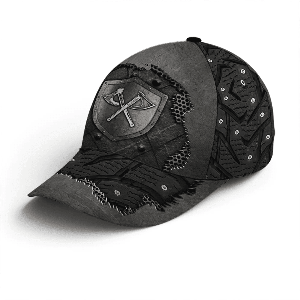 Adeenyc Axes And Shield Viking Theme Baseball Cap Trucker Hats Custom Hats Gifts For Men & Women