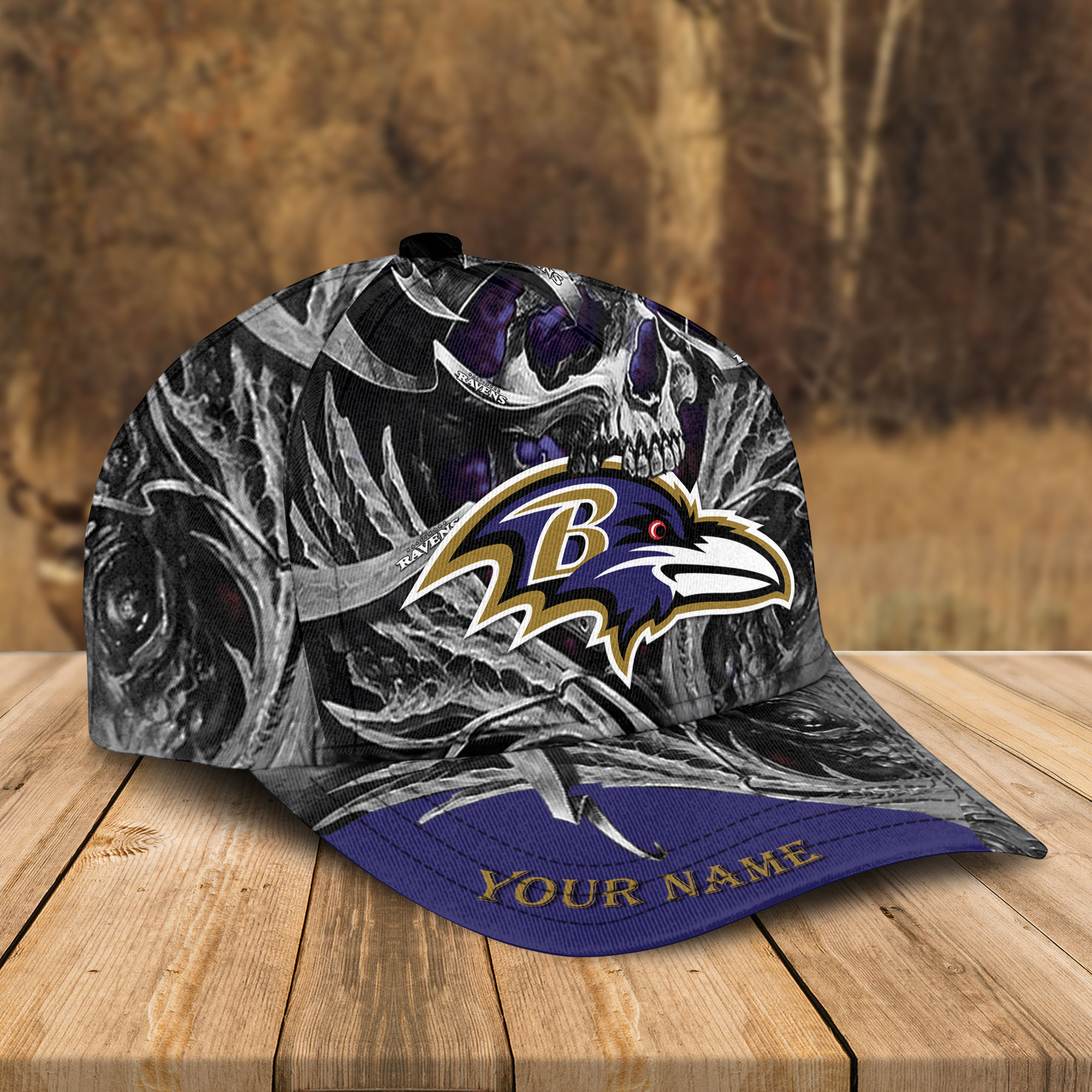 Adeenyc Baltimore Ravens NFL 3D Classic Cap Personalized Gift For Fans