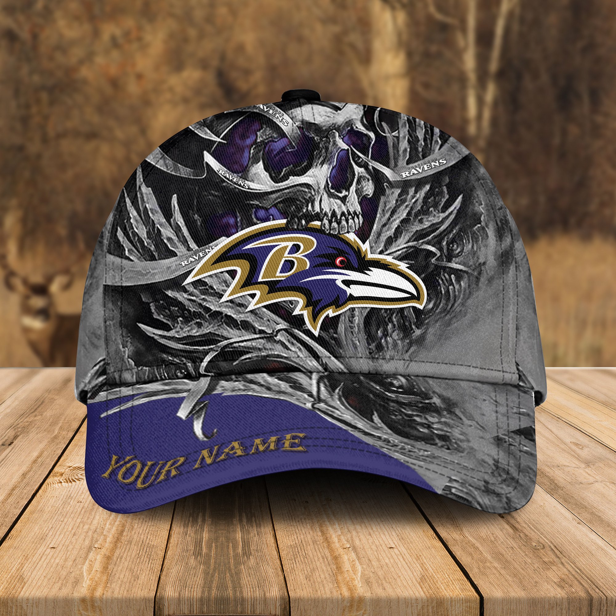 Adeenyc Baltimore Ravens NFL 3D Classic Cap Personalized Gift For Fans