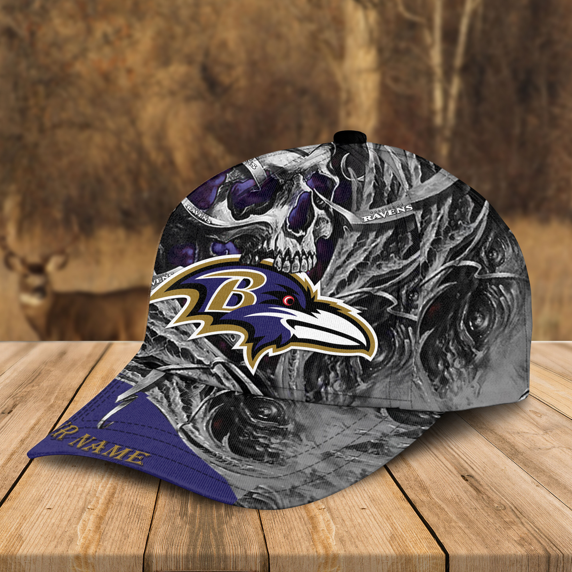 Adeenyc Baltimore Ravens NFL 3D Classic Cap Personalized Gift For Fans