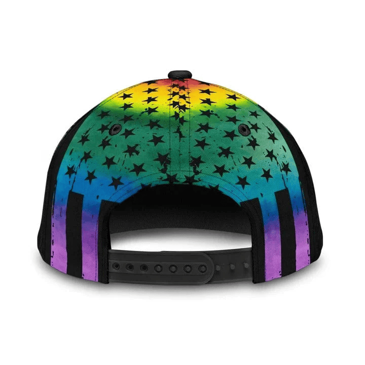 Adeenyc Baseball 3D Printing Cap For Lesbian Gay, Classic USA Flag Love Is Love Lgbt Printing Baseball Cap Hat Trucker Hats Custom Hats Gifts For Men & Women