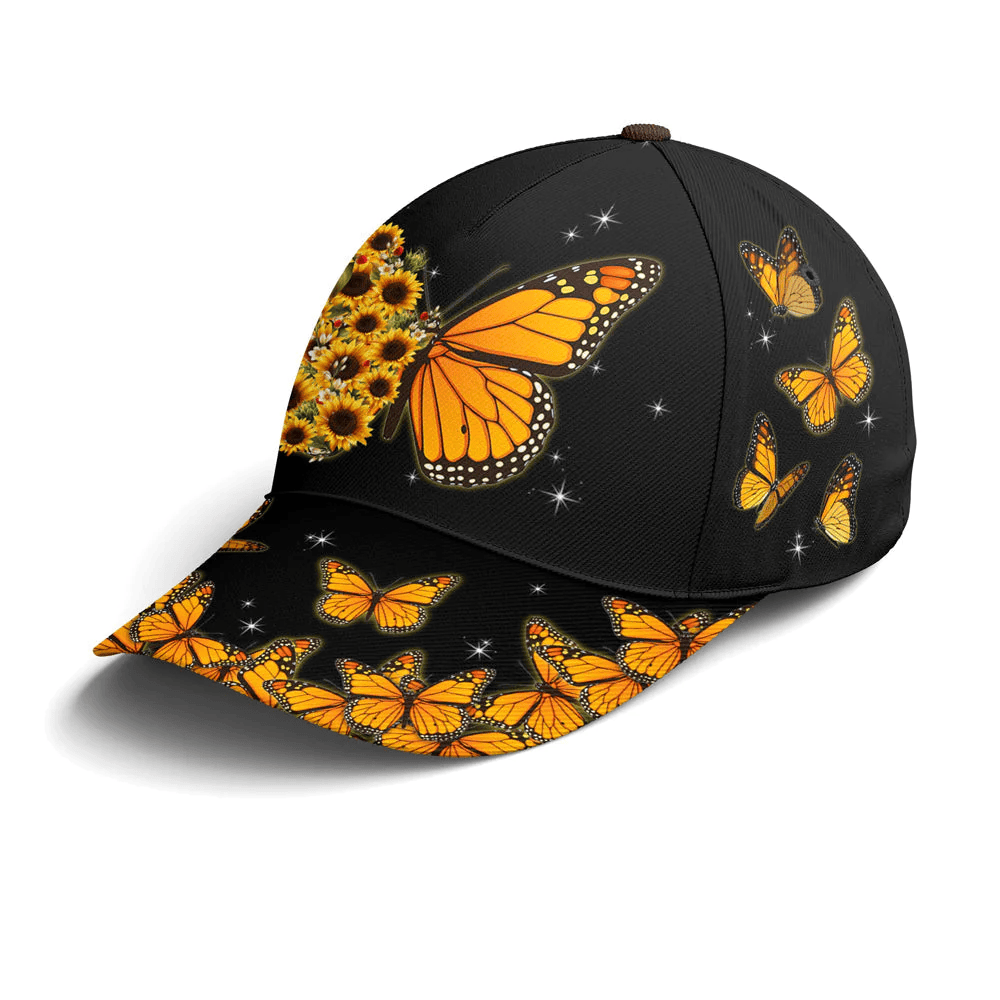 Adeenyc Baseball Cap For Butterflies Lovers Monarch Butterfly Design Trucker Hats Custom Hats Gifts For Men & Women