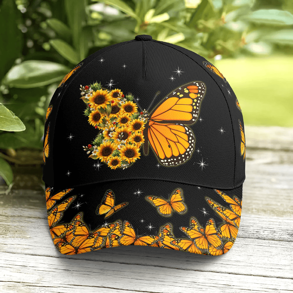 Adeenyc Baseball Cap For Butterflies Lovers Monarch Butterfly Design Trucker Hats Custom Hats Gifts For Men & Women