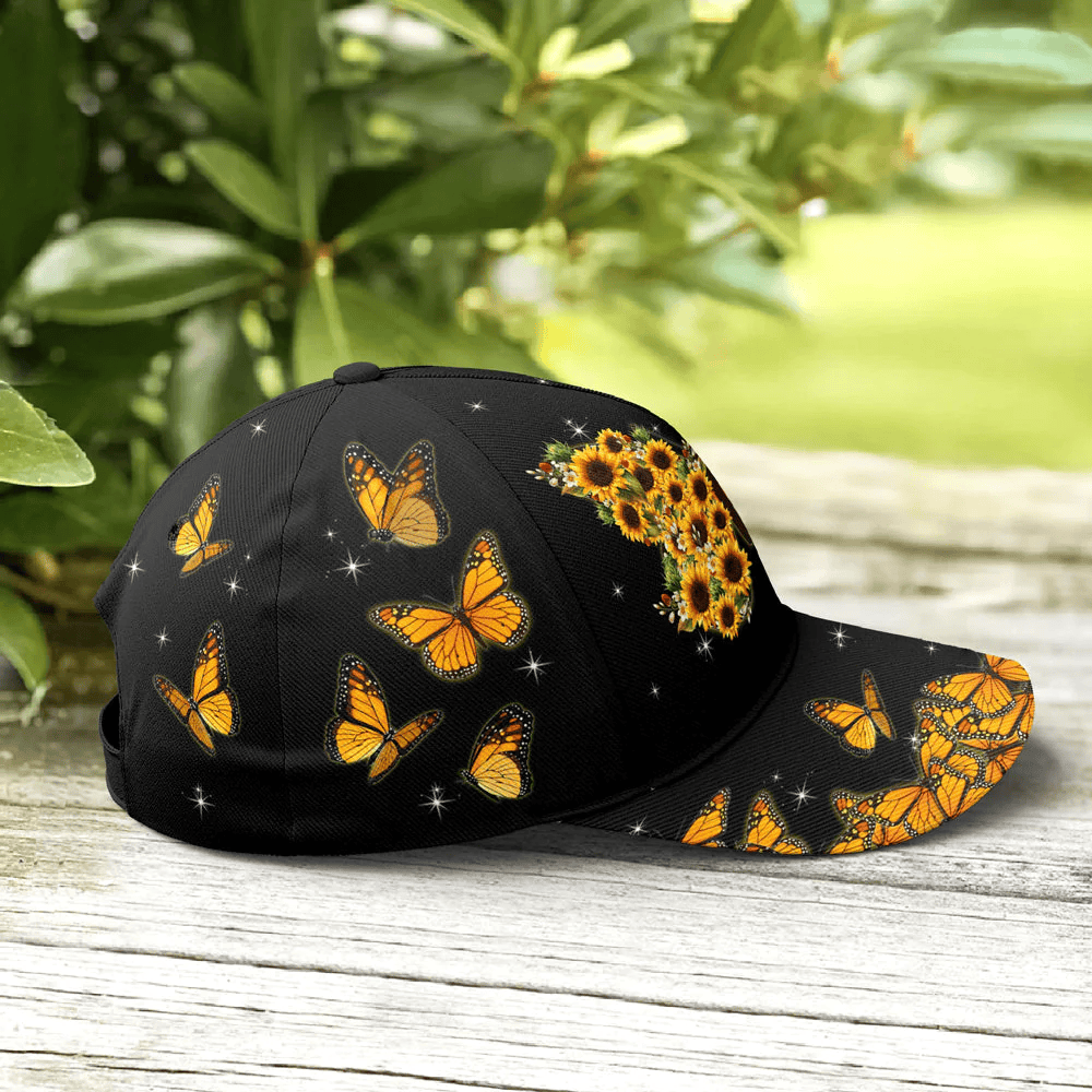 Adeenyc Baseball Cap For Butterflies Lovers Monarch Butterfly Design Trucker Hats Custom Hats Gifts For Men & Women