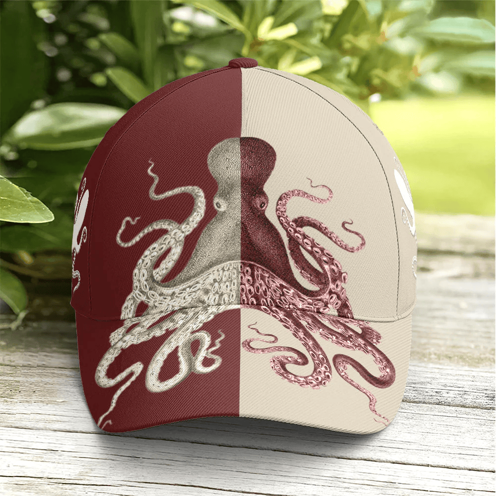 Adeenyc Baseball Cap For Octopus Lovers Two-tone Pattern Trucker Hats Custom Hats Gifts For Men & Women