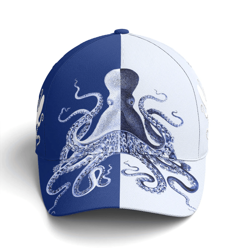 Adeenyc Baseball Cap For Octopus Lovers Two-tone Pattern Trucker Hats Custom Hats Gifts For Men & Women