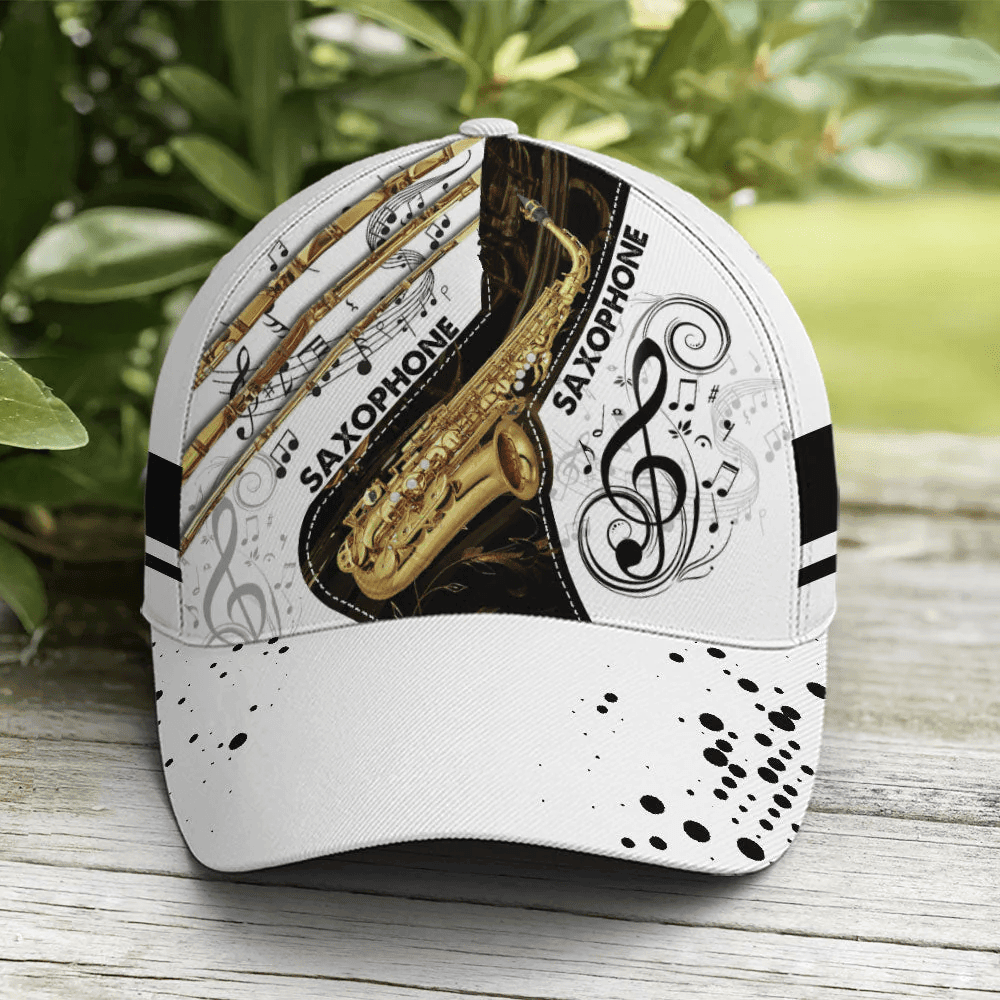 Adeenyc Baseball Cap For Saxophone Lovers Two-tone Pattern Trucker Hats Custom Hats Gifts For Men & Women