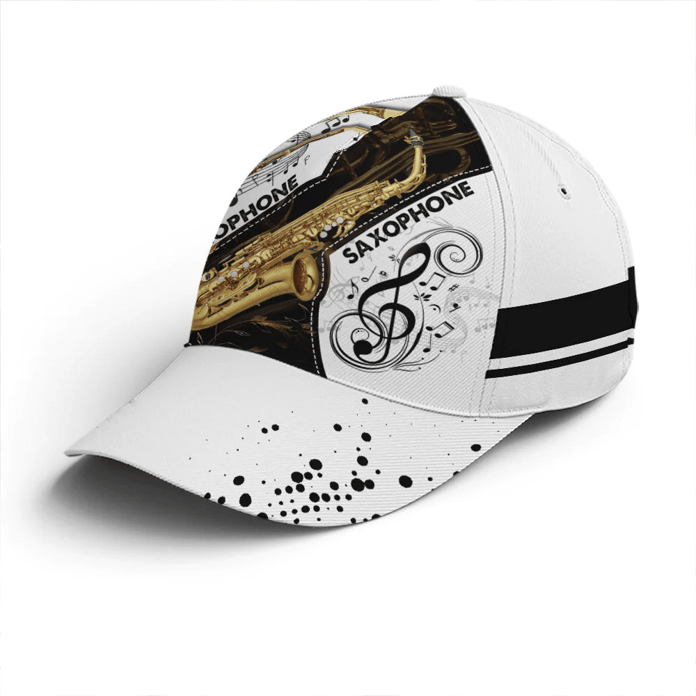 Adeenyc Baseball Cap For Saxophone Lovers Two-tone Pattern Trucker Hats Custom Hats Gifts For Men & Women