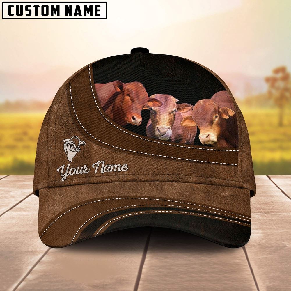 Adeenyc Beefmaster Happiness Customized Name Cap, Farm Cap, Farmer Baseball Cap, Cow Cap, Cow Gift, Farm Animal Hat Trucker Hats Custom Hats Gifts For Men & Women
