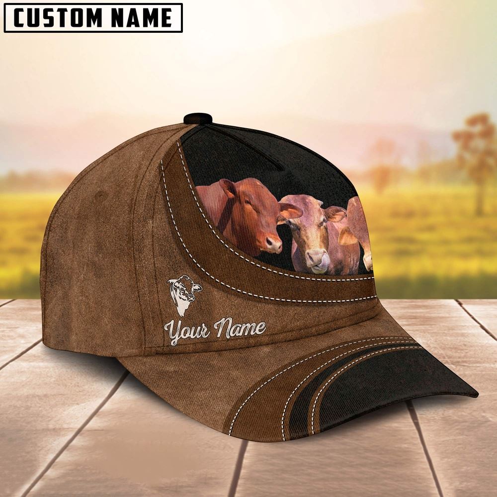 Adeenyc Beefmaster Happiness Customized Name Cap, Farm Cap, Farmer Baseball Cap, Cow Cap, Cow Gift, Farm Animal Hat Trucker Hats Custom Hats Gifts For Men & Women