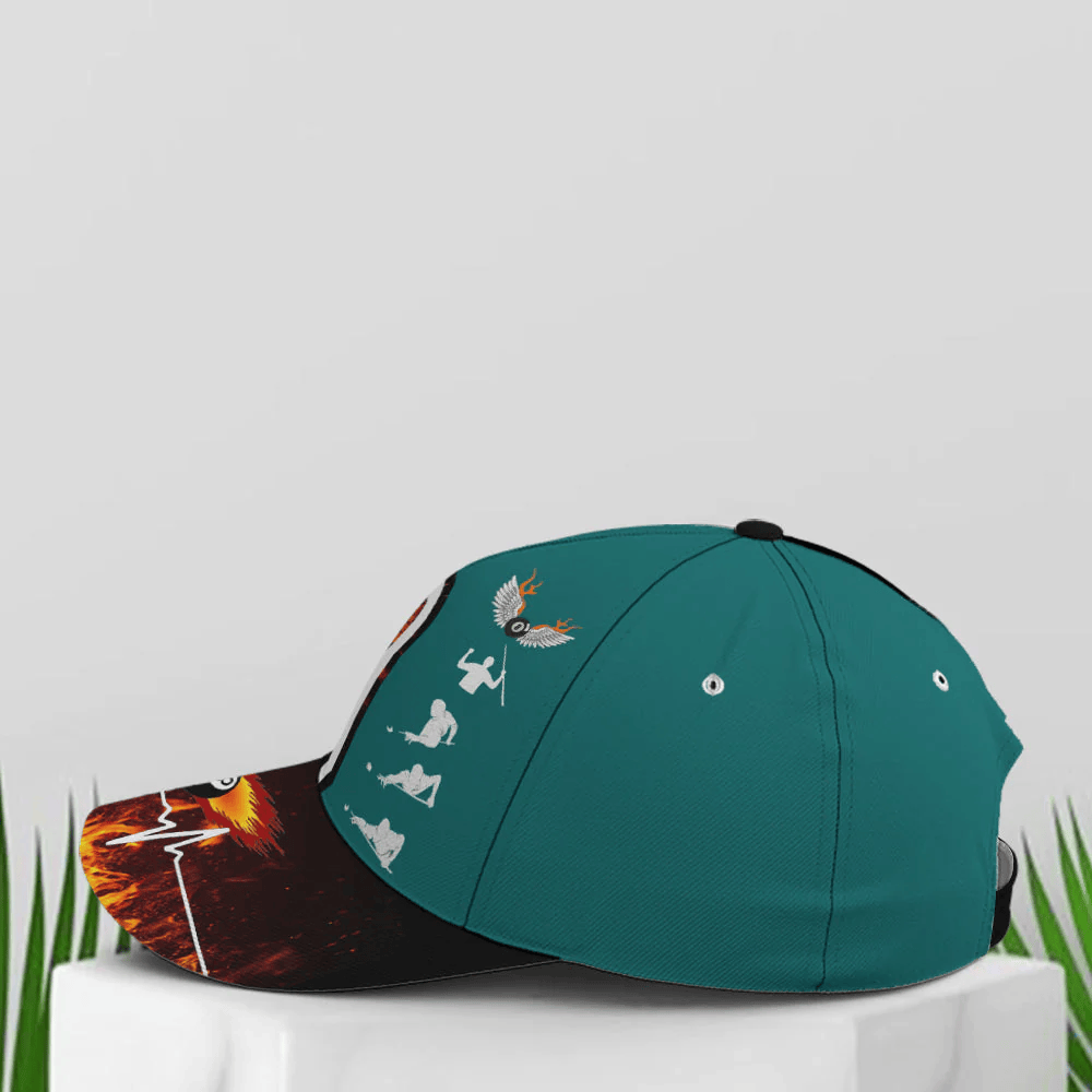 Adeenyc Billiards Vector Icon Art Fire And Water Basebal Cap Trucker Hats Custom Hats Gifts For Men & Women