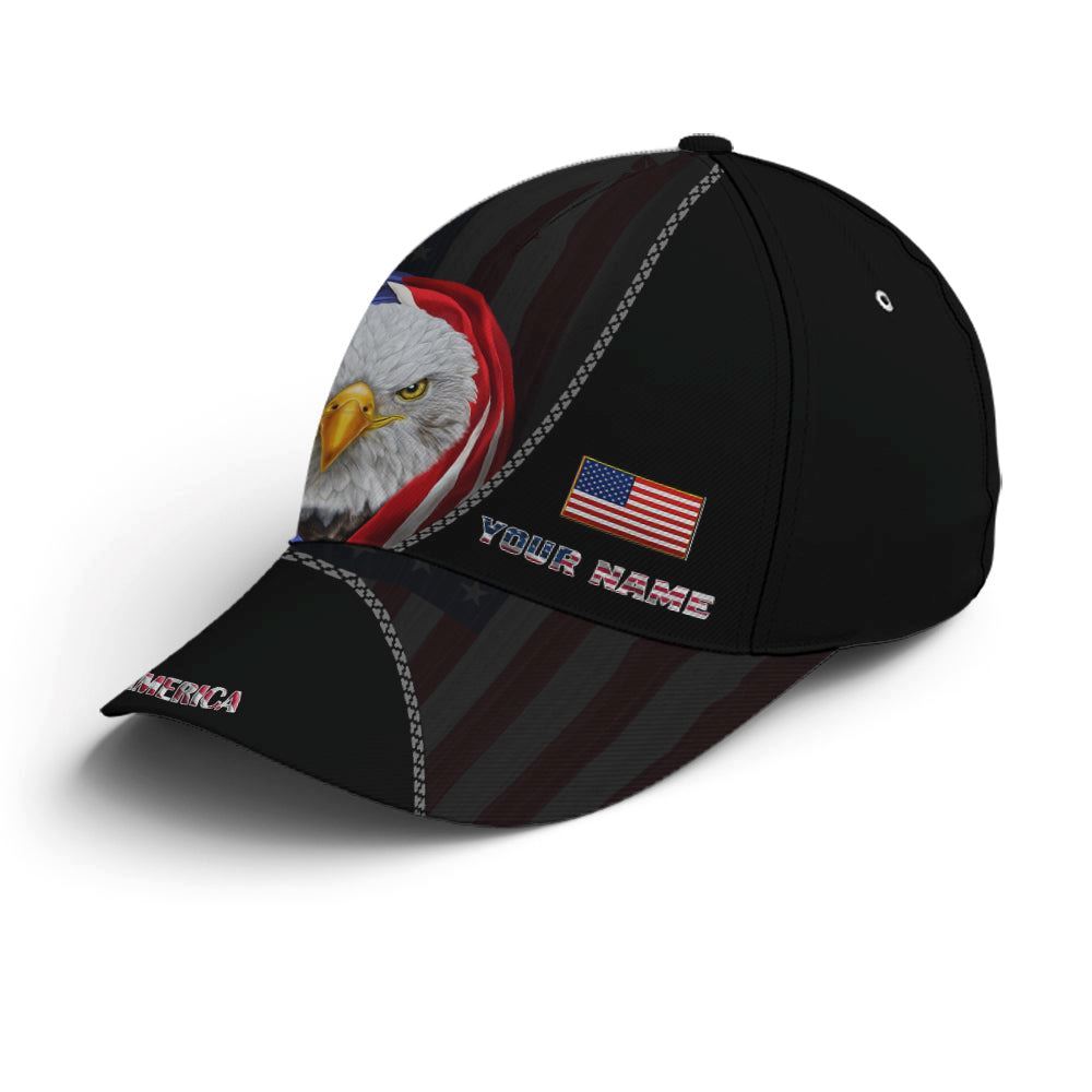 Adeenyc Bless America Eagle With Flag Baseball Cap, Christian Baseball Cap, Religious Cap, Christian Hat Trucker Hats Custom Hats Gifts For Men & Women