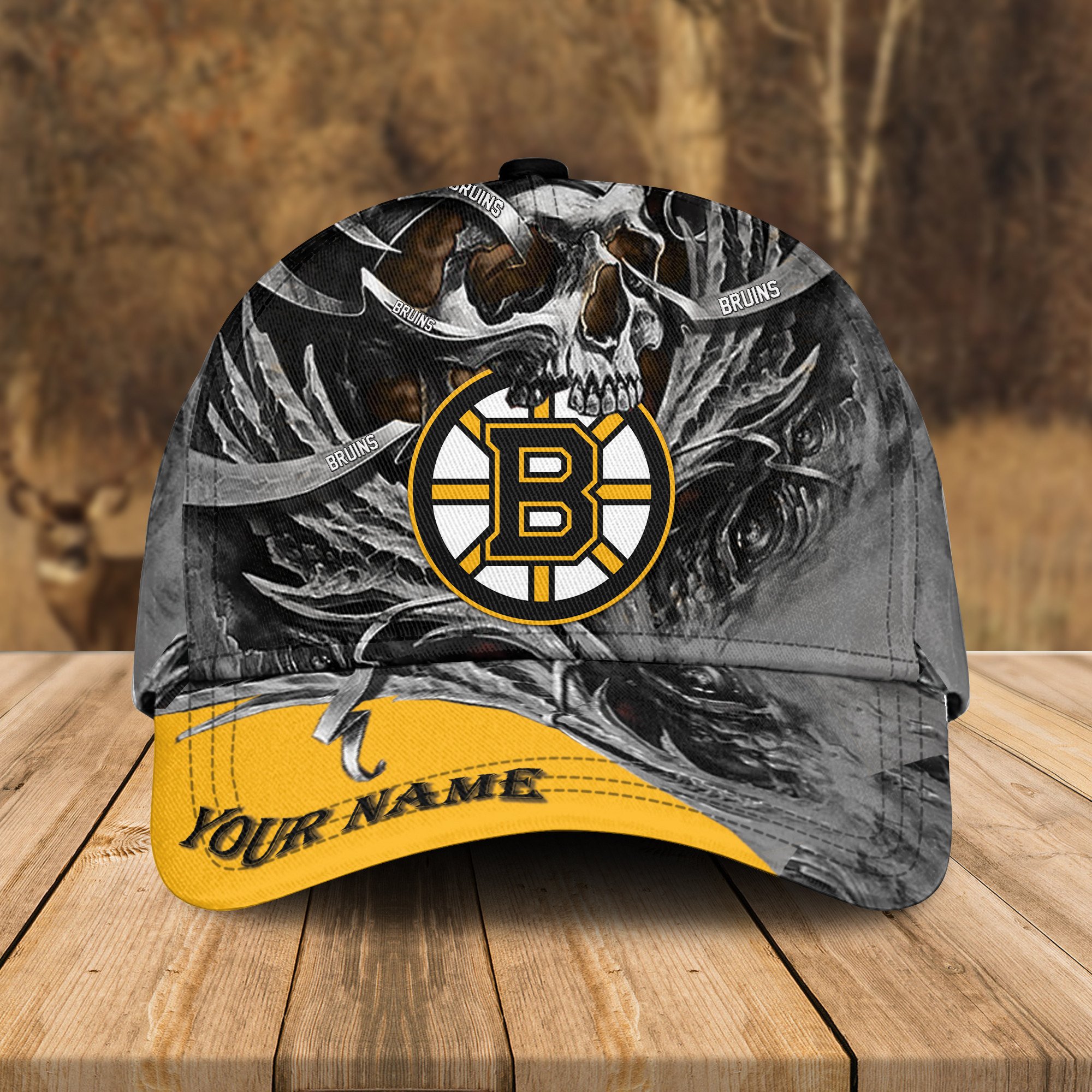 Adeenyc Boston Bruins NHL 3D Classic Cap Personalized Gift For Fans