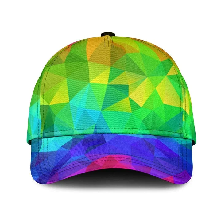 Adeenyc Bright Color Abstract LGBT Printing Baseball Cap Hat, LGBT Baseball Full Printed Cap Trucker Hats Custom Hats Gifts For Men & Women