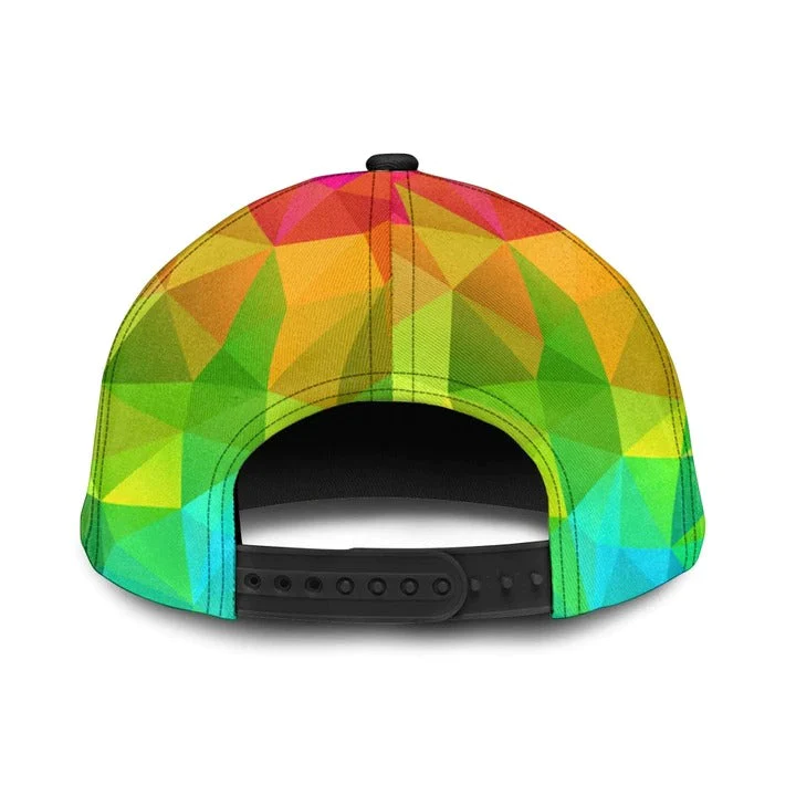 Adeenyc Bright Color Abstract LGBT Printing Baseball Cap Hat, LGBT Baseball Full Printed Cap Trucker Hats Custom Hats Gifts For Men & Women