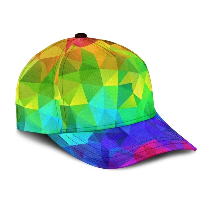 Adeenyc Bright Color Abstract LGBT Printing Baseball Cap Hat, LGBT Baseball Full Printed Cap Trucker Hats Custom Hats Gifts For Men & Women
