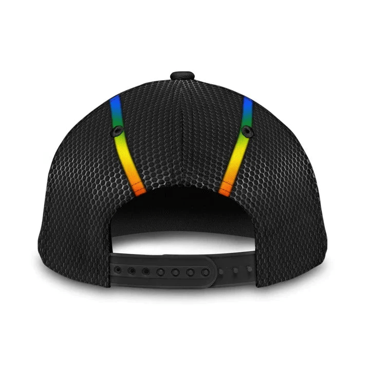 Adeenyc Bright Color Abstract LGBT Printing Baseball Cap Hat, LGBT Baseball Full Printed Cap Trucker Hats Custom Hats Gifts For Men & Women