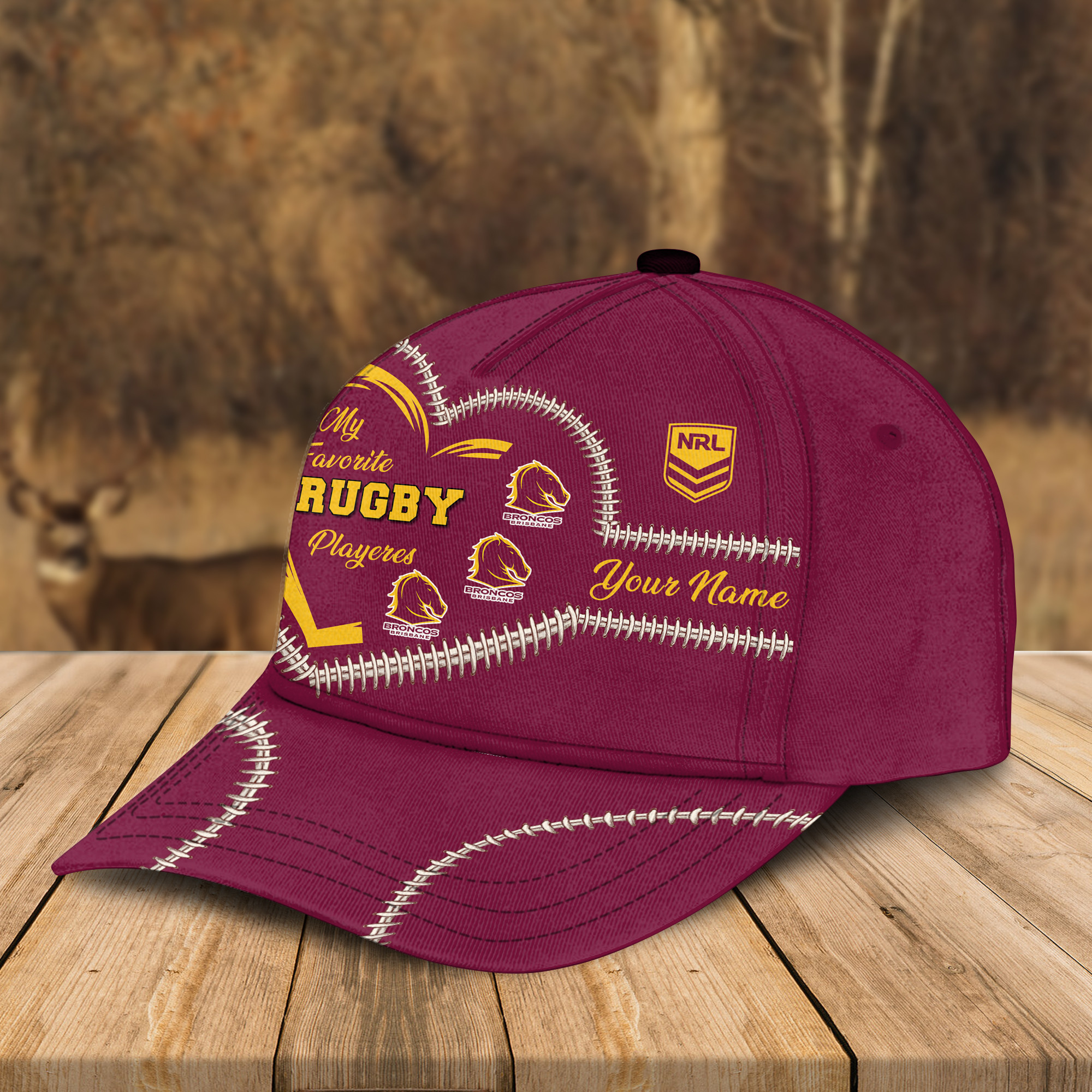 Adeenyc Brisbane Broncos NRL Personalized Classic Cap Best Gift For Fans