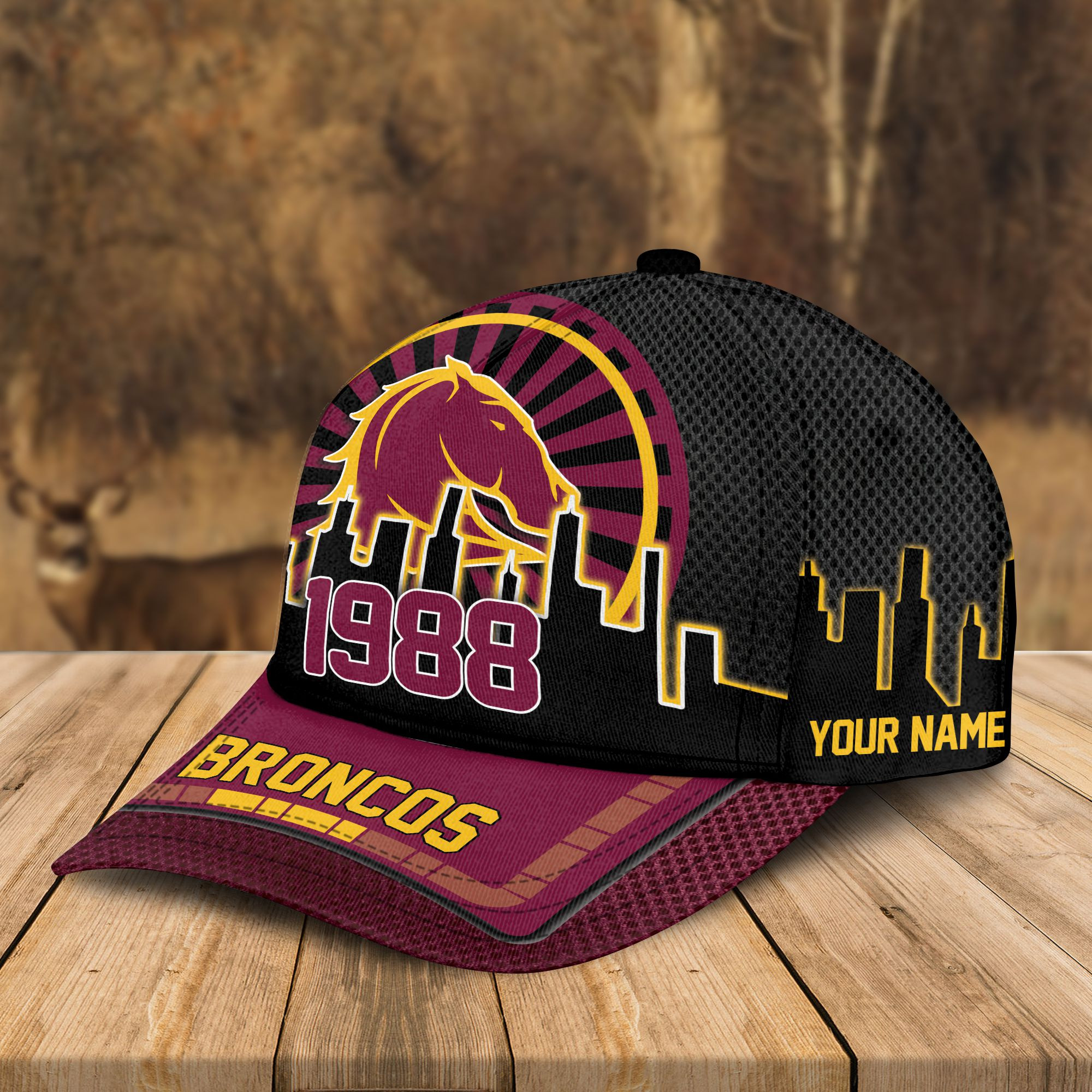 Adeenyc Brisbane Broncos NRL Personalized Classic Cap Best Gift For Fans