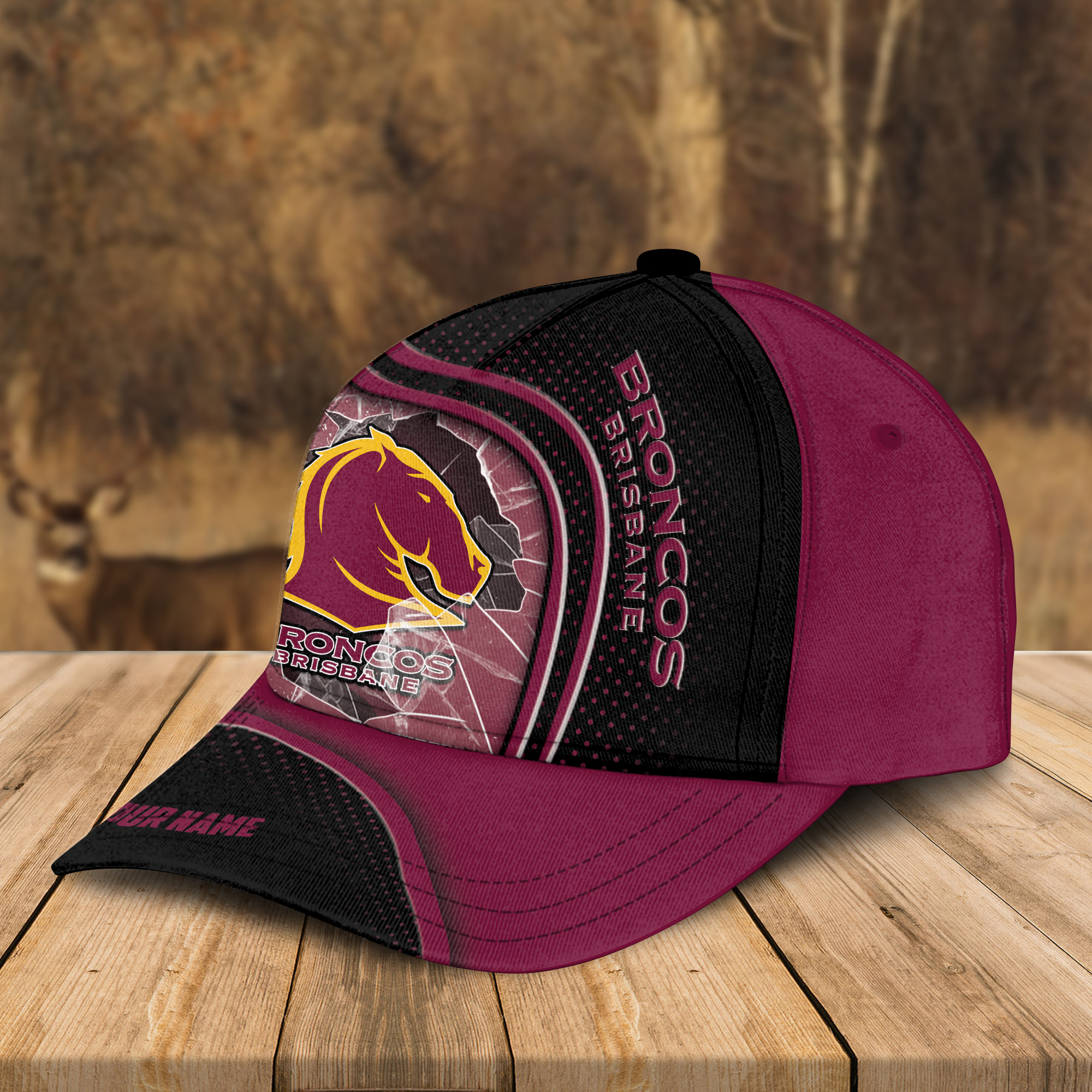 Adeenyc Brisbane Broncos NRL Personalized Classic Cap Best Gift For Fans