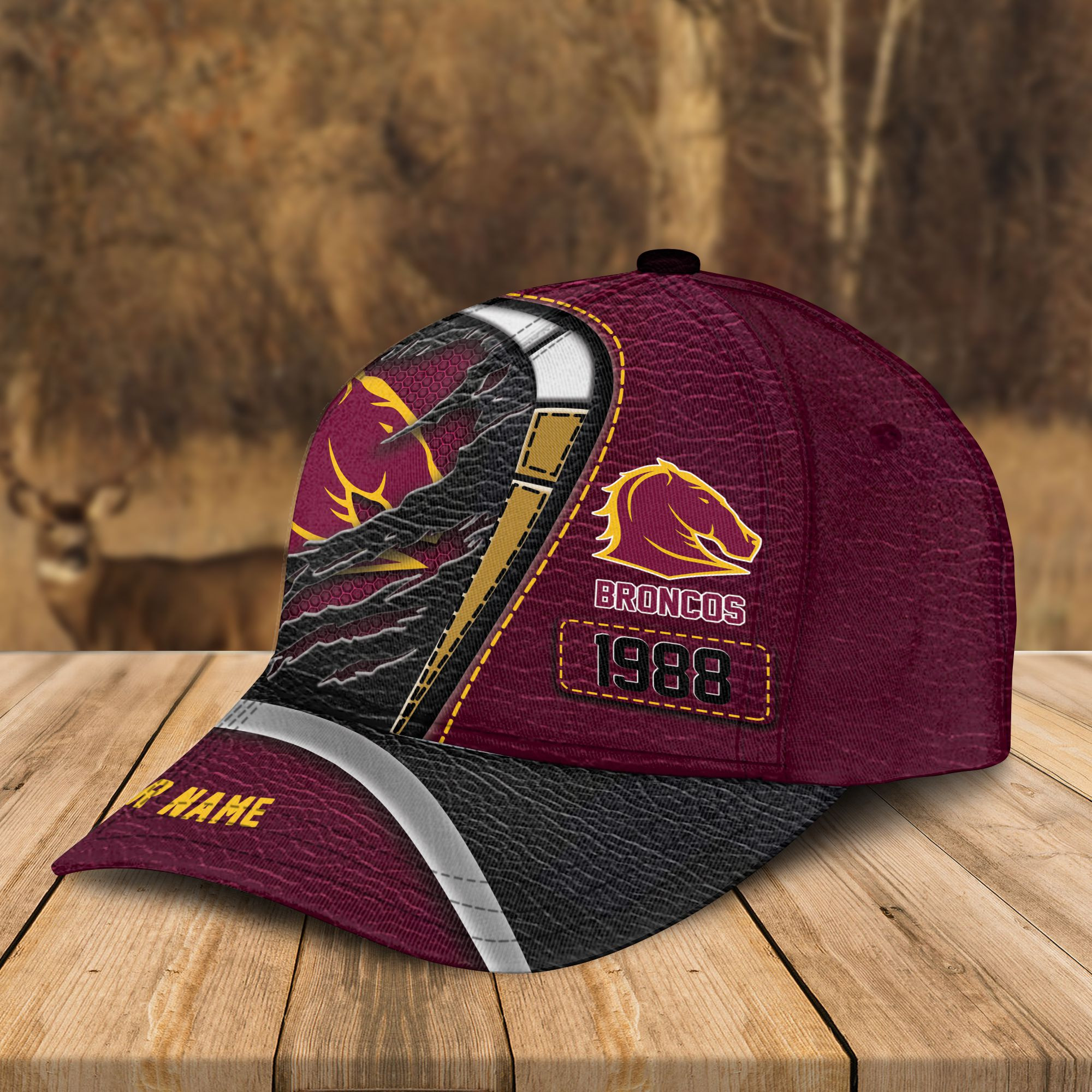 Adeenyc Brisbane Broncos NRL Personalized Classic Cap Best Gift For Fans