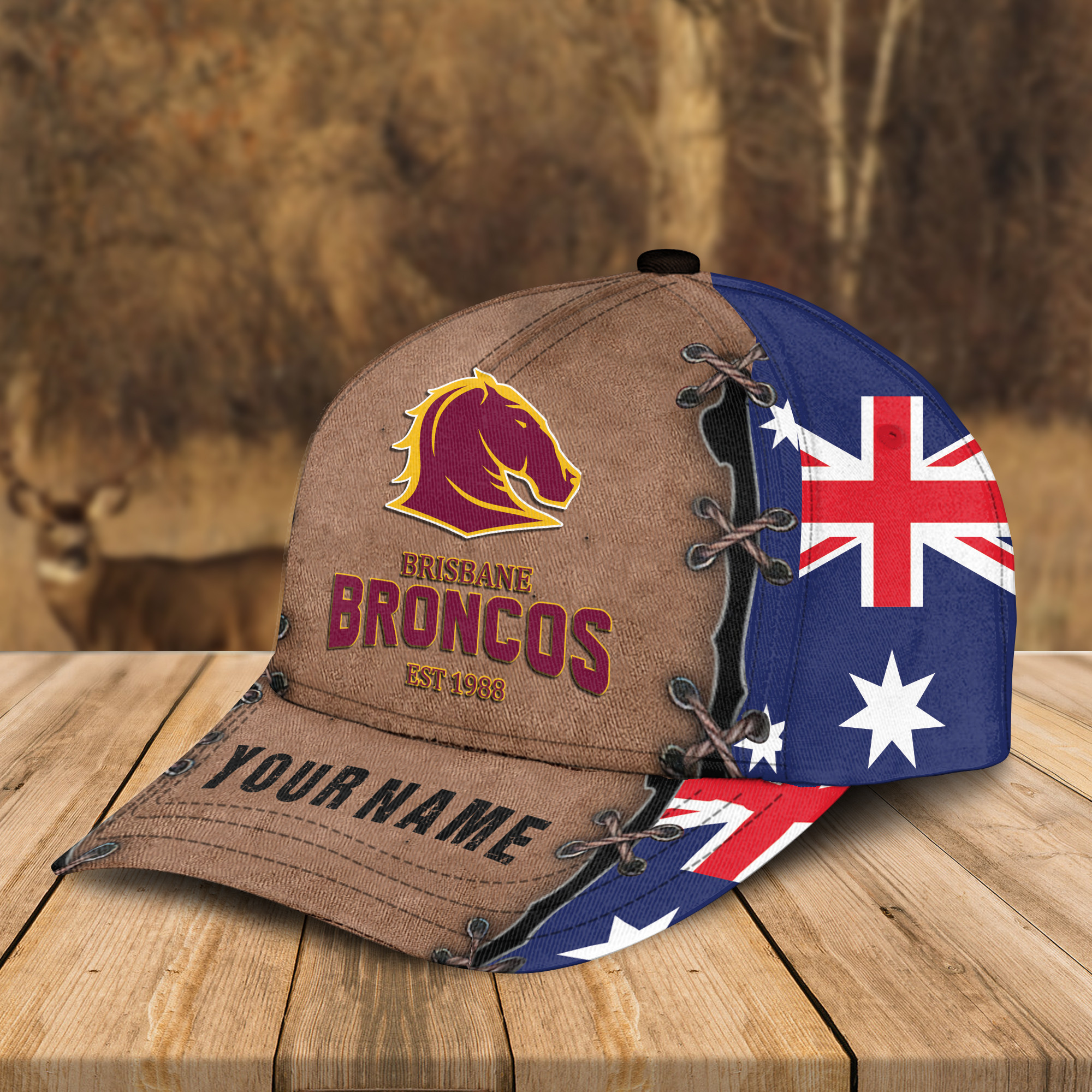 Adeenyc Brisbane Broncos NRL Personalized Classic Cap Best Gift For Fans