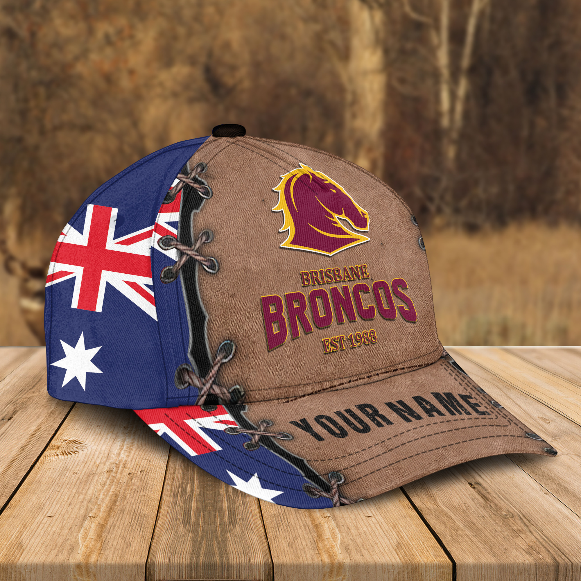 Adeenyc Brisbane Broncos NRL Personalized Classic Cap Best Gift For Fans