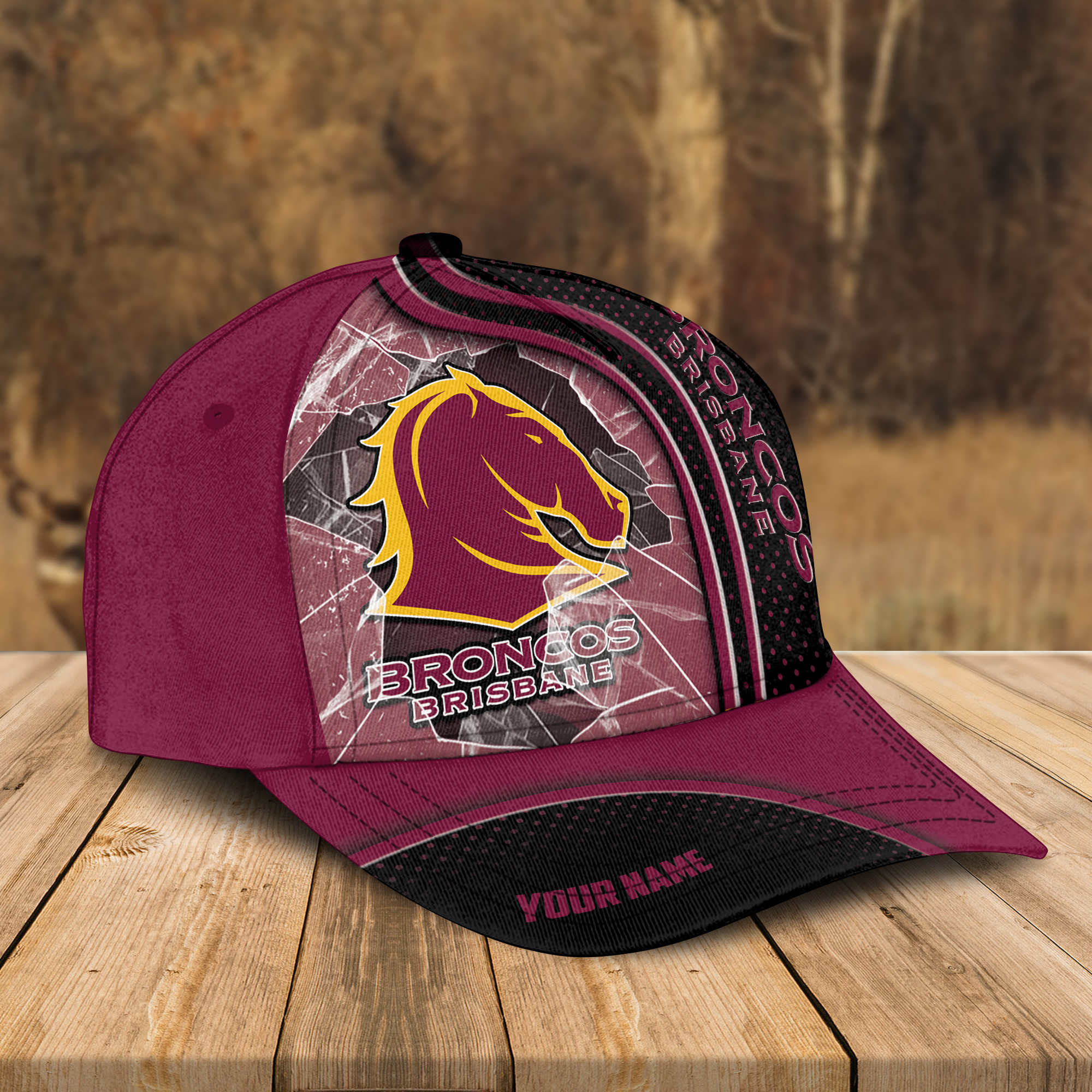 Adeenyc Brisbane Broncos NRL Personalized Classic Cap Best Gift For Fans