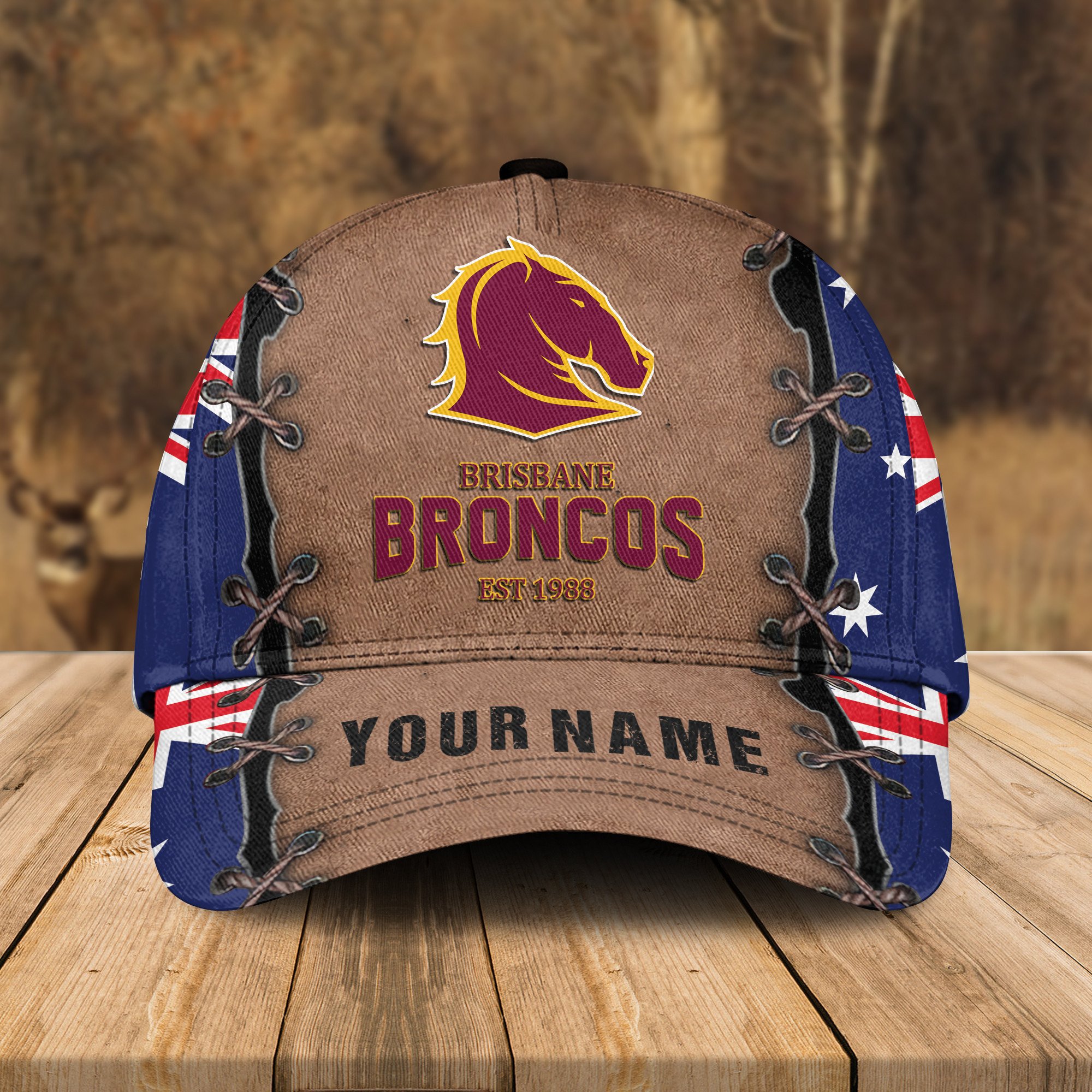 Adeenyc Brisbane Broncos NRL Personalized Classic Cap Best Gift For Fans