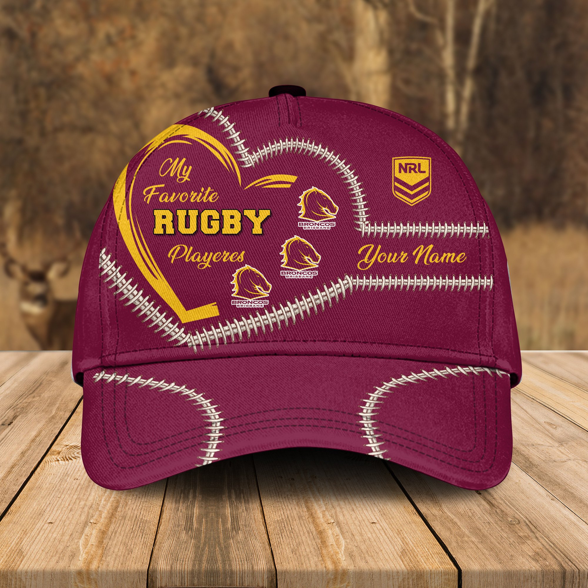 Adeenyc Brisbane Broncos NRL Personalized Classic Cap Best Gift For Fans