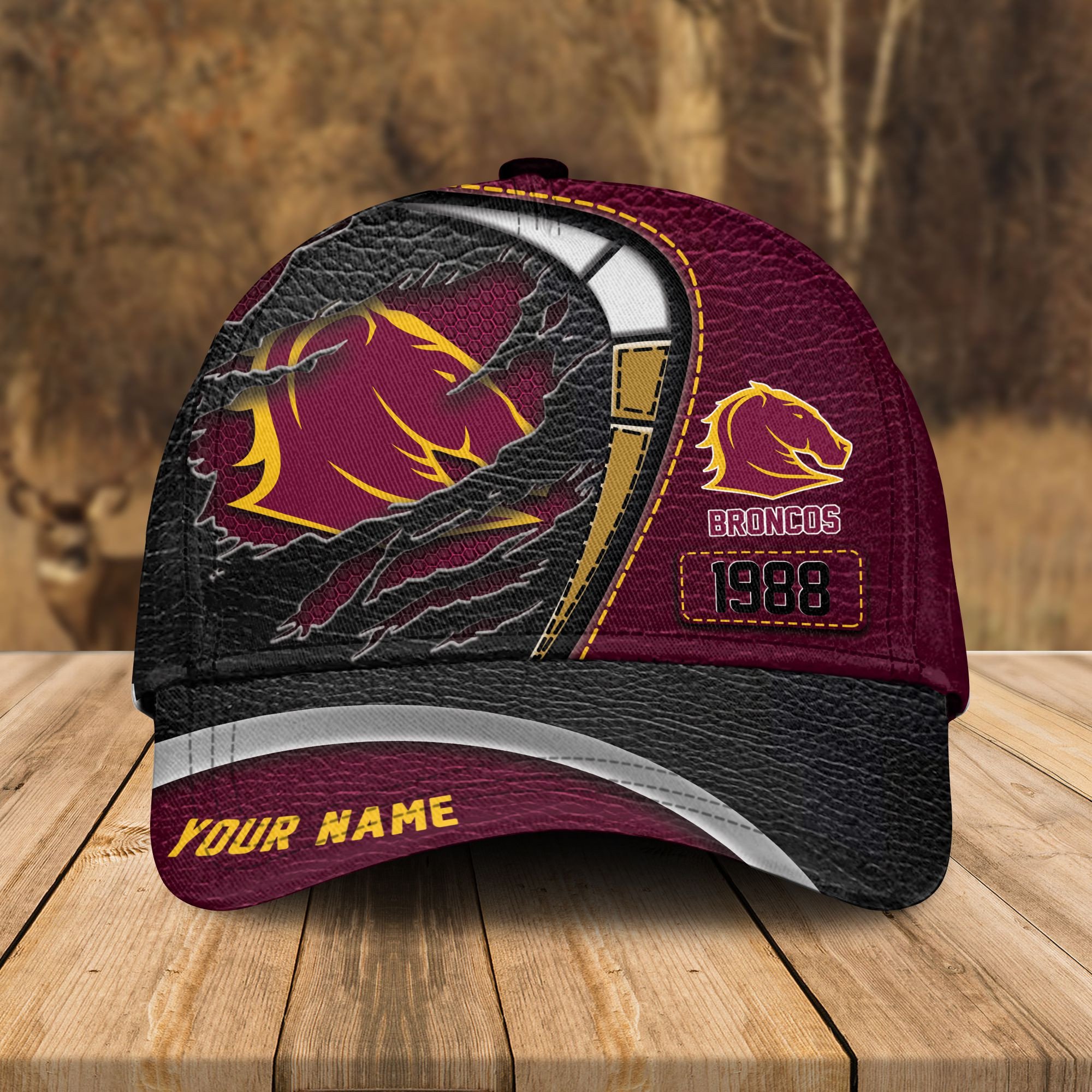 Adeenyc Brisbane Broncos NRL Personalized Classic Cap Best Gift For Fans