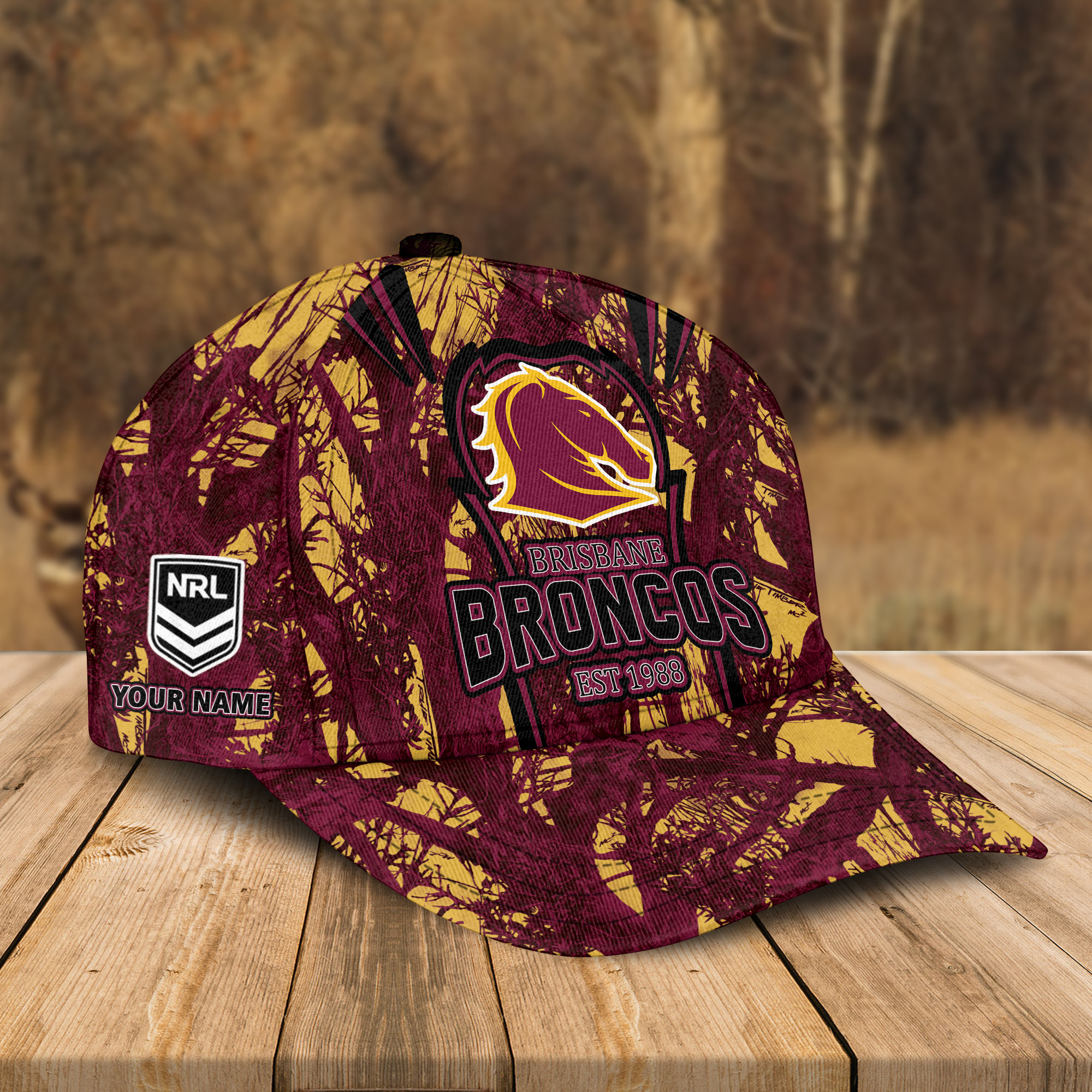 Adeenyc Brisbane Broncos NRL Personalized Classic Cap Best Gift For Fans