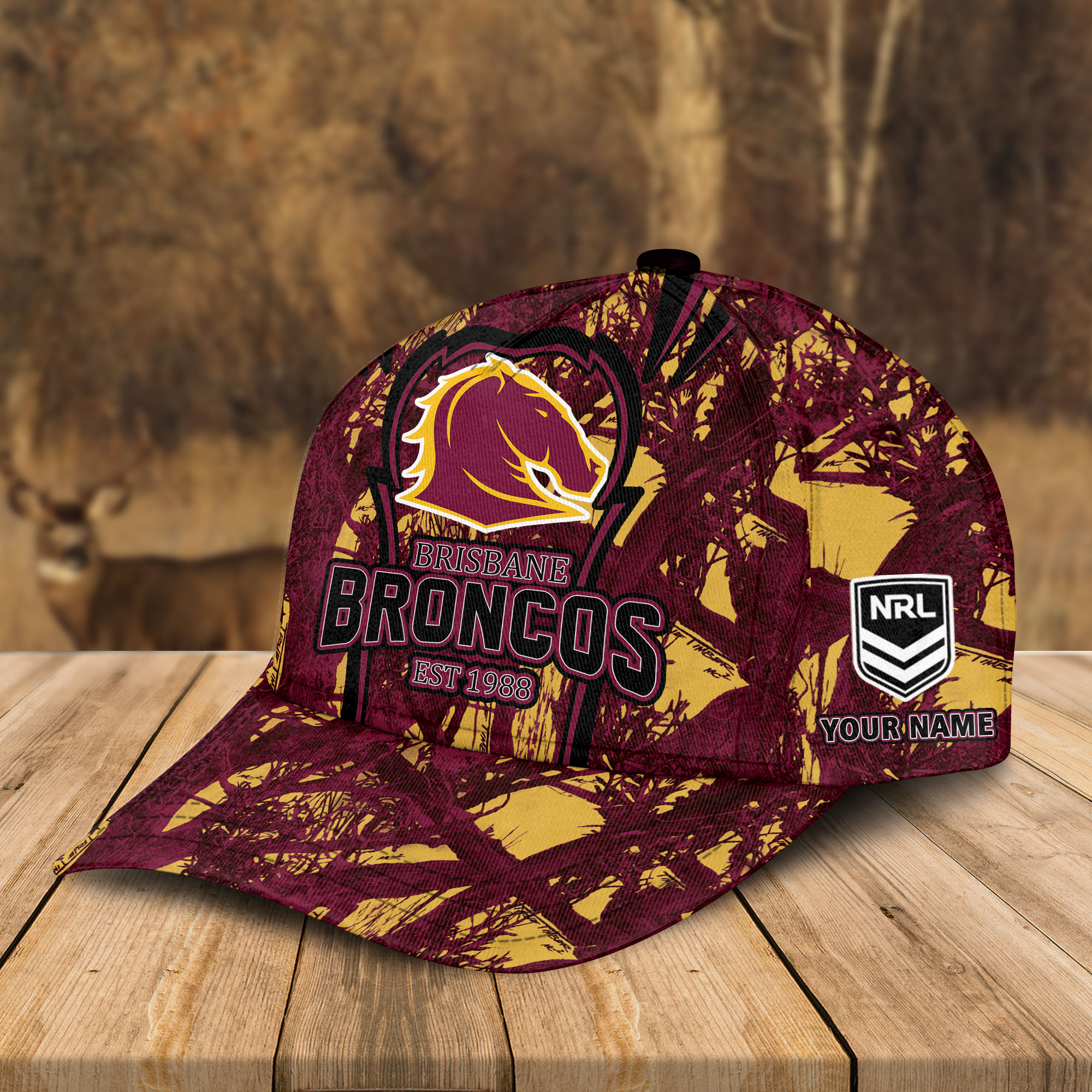 Adeenyc Brisbane Broncos NRL Personalized Classic Cap Best Gift For Fans