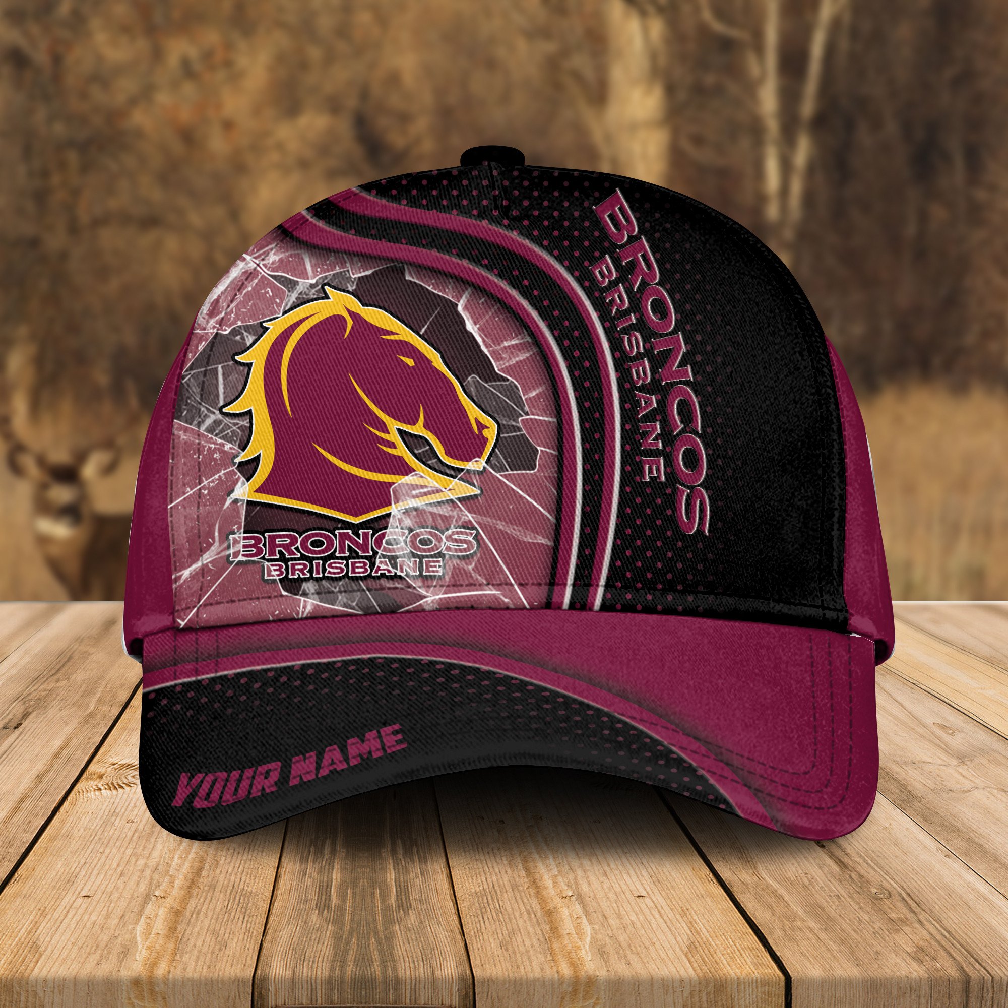 Adeenyc Brisbane Broncos NRL Personalized Classic Cap Best Gift For Fans