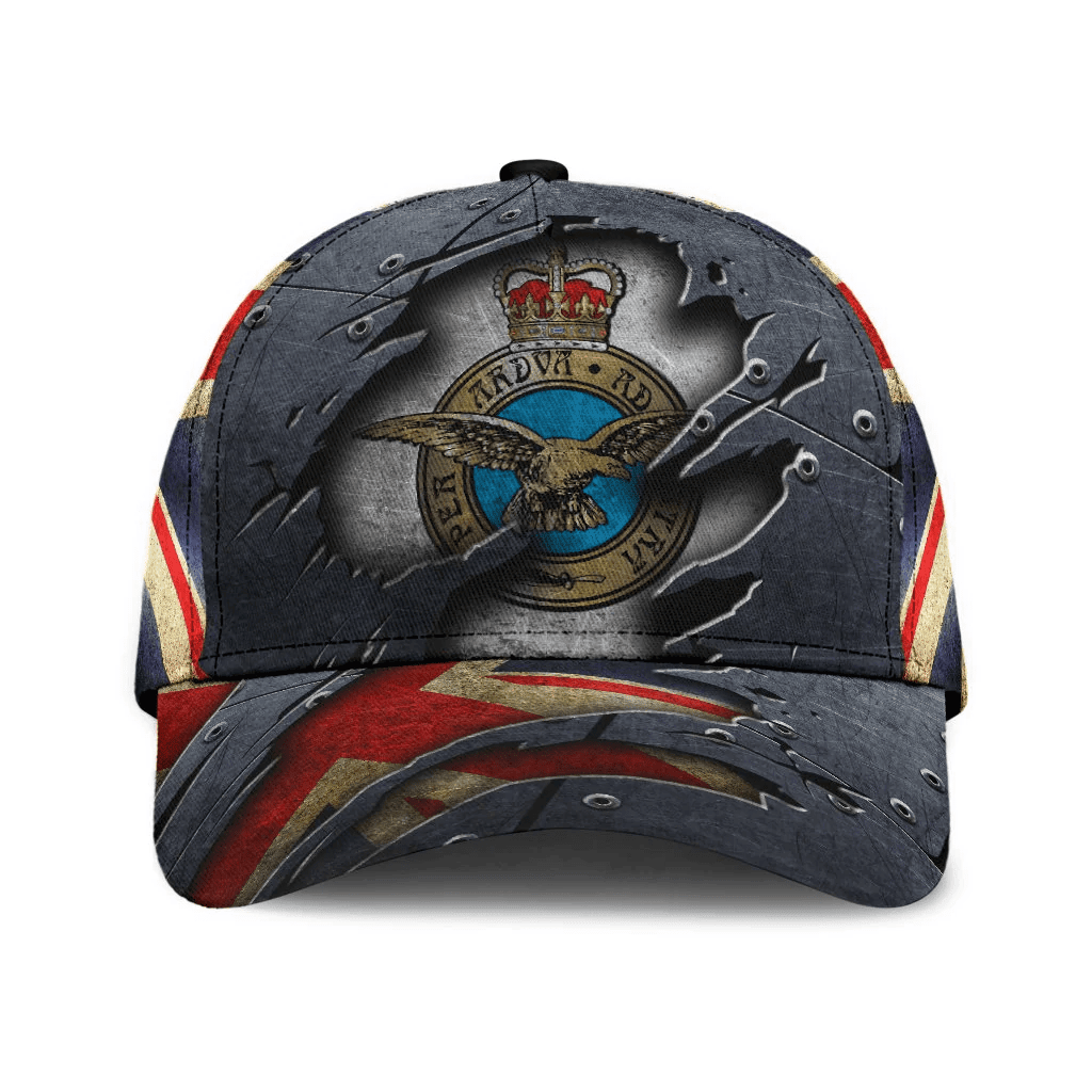 Adeenyc British RAF Veteran Classic Cap  Black All Over Print Trucker Hats Custom Hats Gifts For Men & Women
