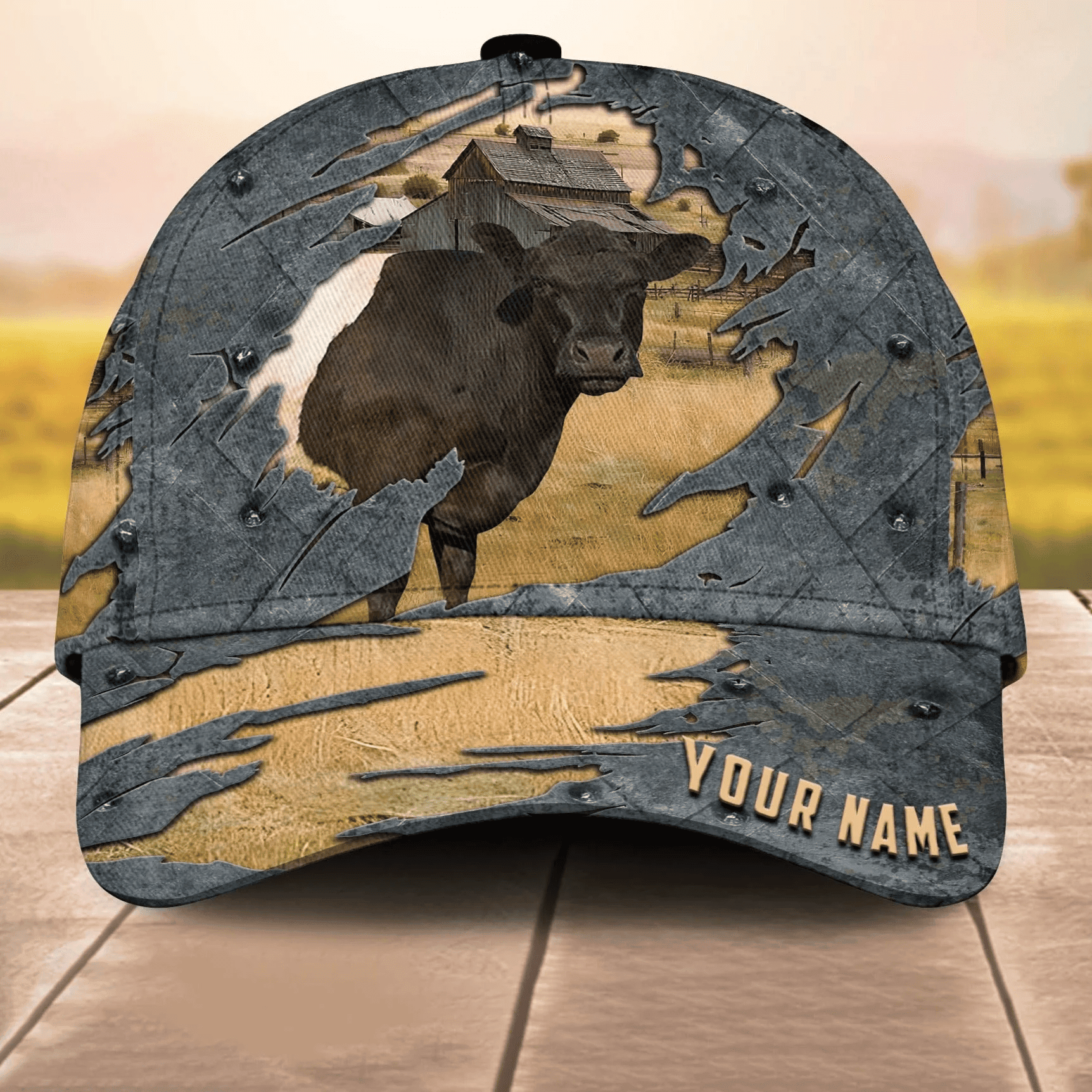 Adeenyc Buelingo Customized Name 3D Cap 3D All Over Print Baseball Cap, Cap For Farm Lovers, Animal Cap, Leather Pattern Cap Trucker Hats Custom Hats Gifts For Men & Women