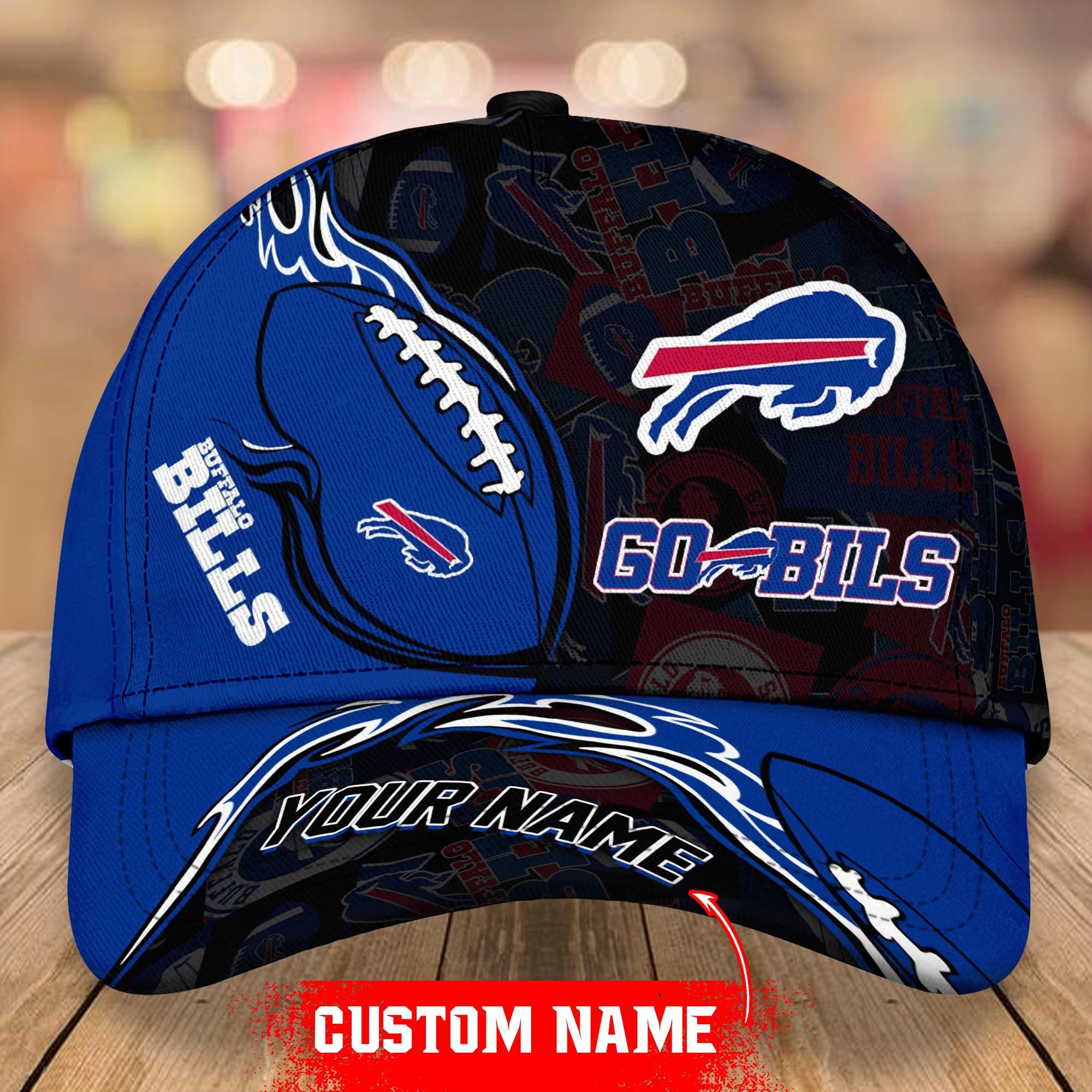 Adeenyc Buffalo Bills Classic Personalized Hats Baseball Caps Classic Caps for men, women